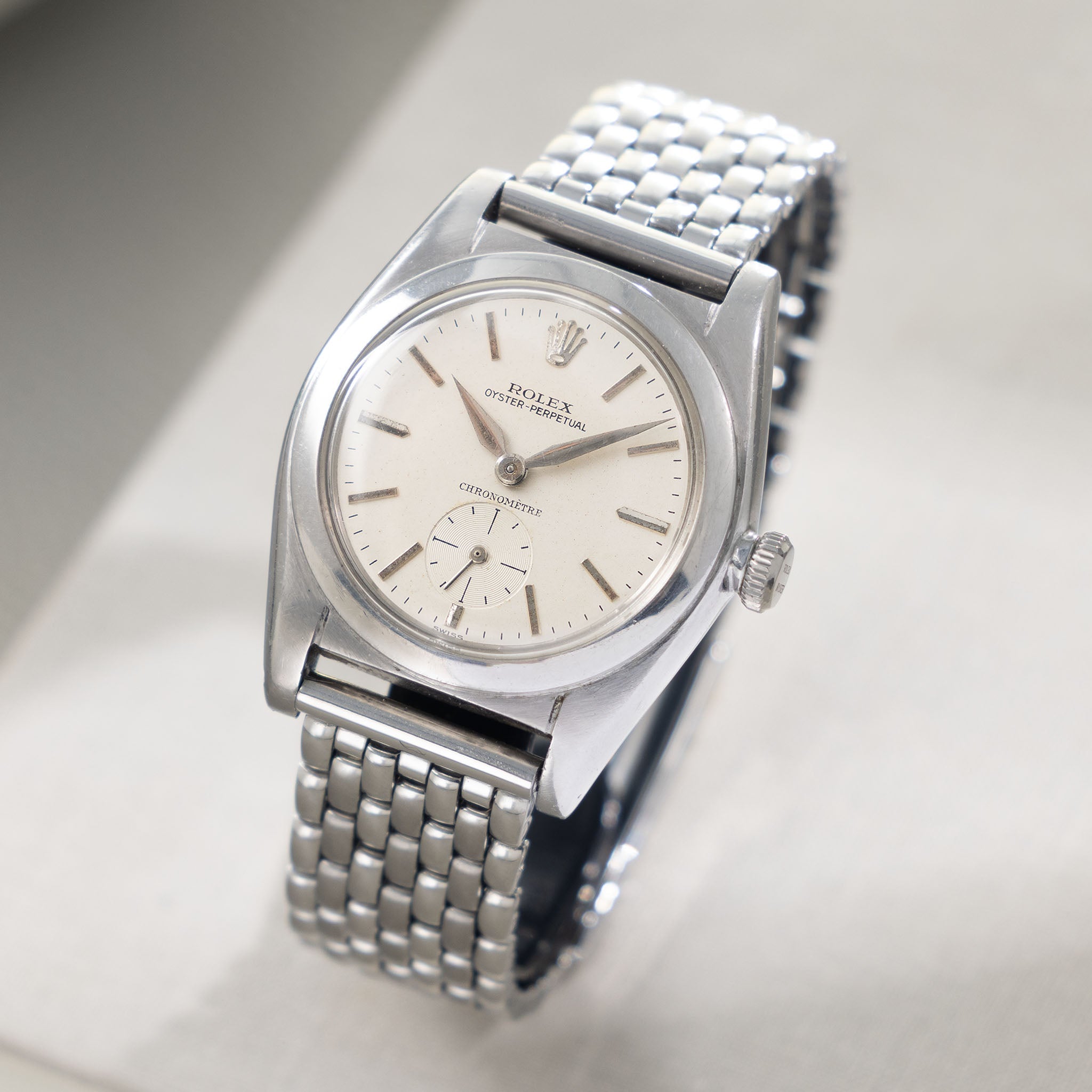 Rolex Oyster Perpetual "Bubble Back" Silver Dial in steel ref. 2764