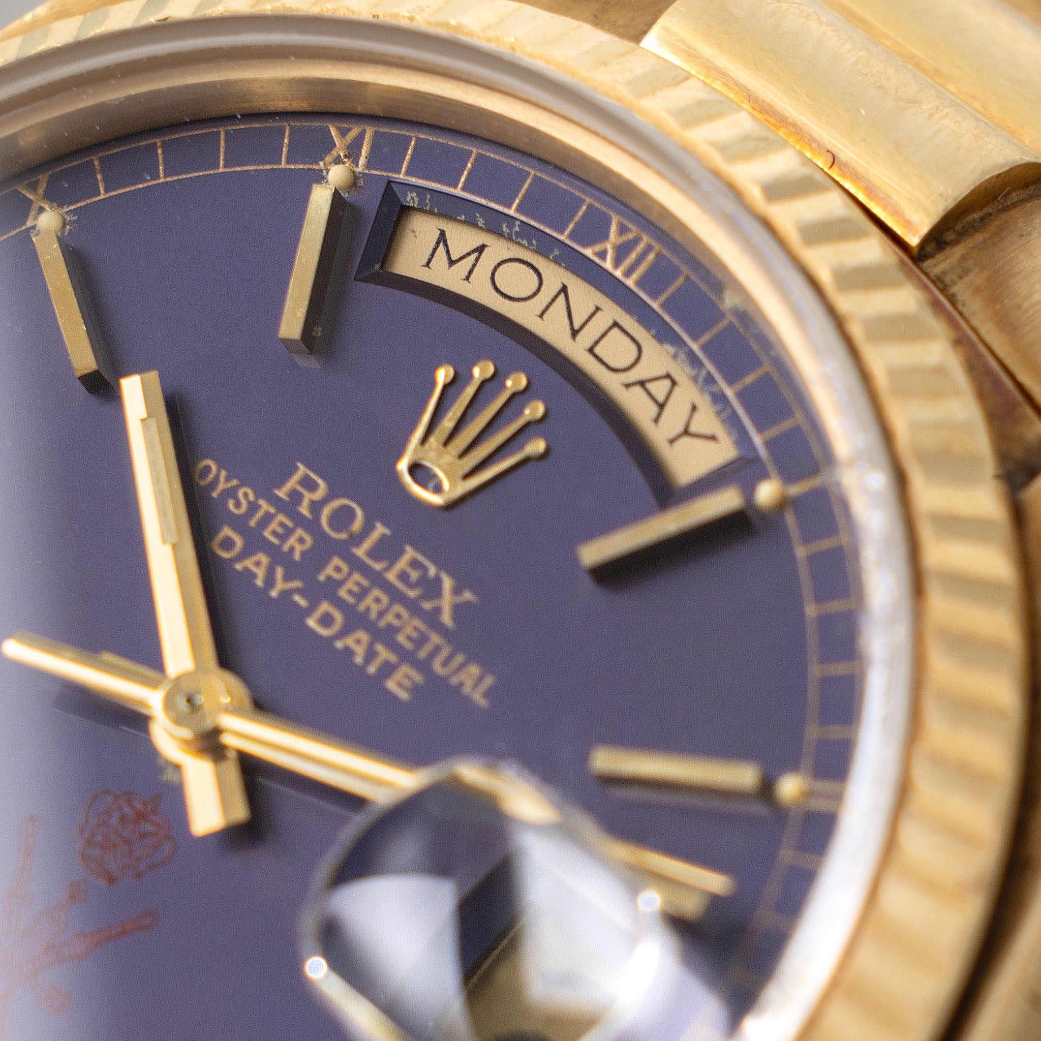 Rolex Day-Date 18038 Purple Khanjar dial from original owner’s family with Provenance