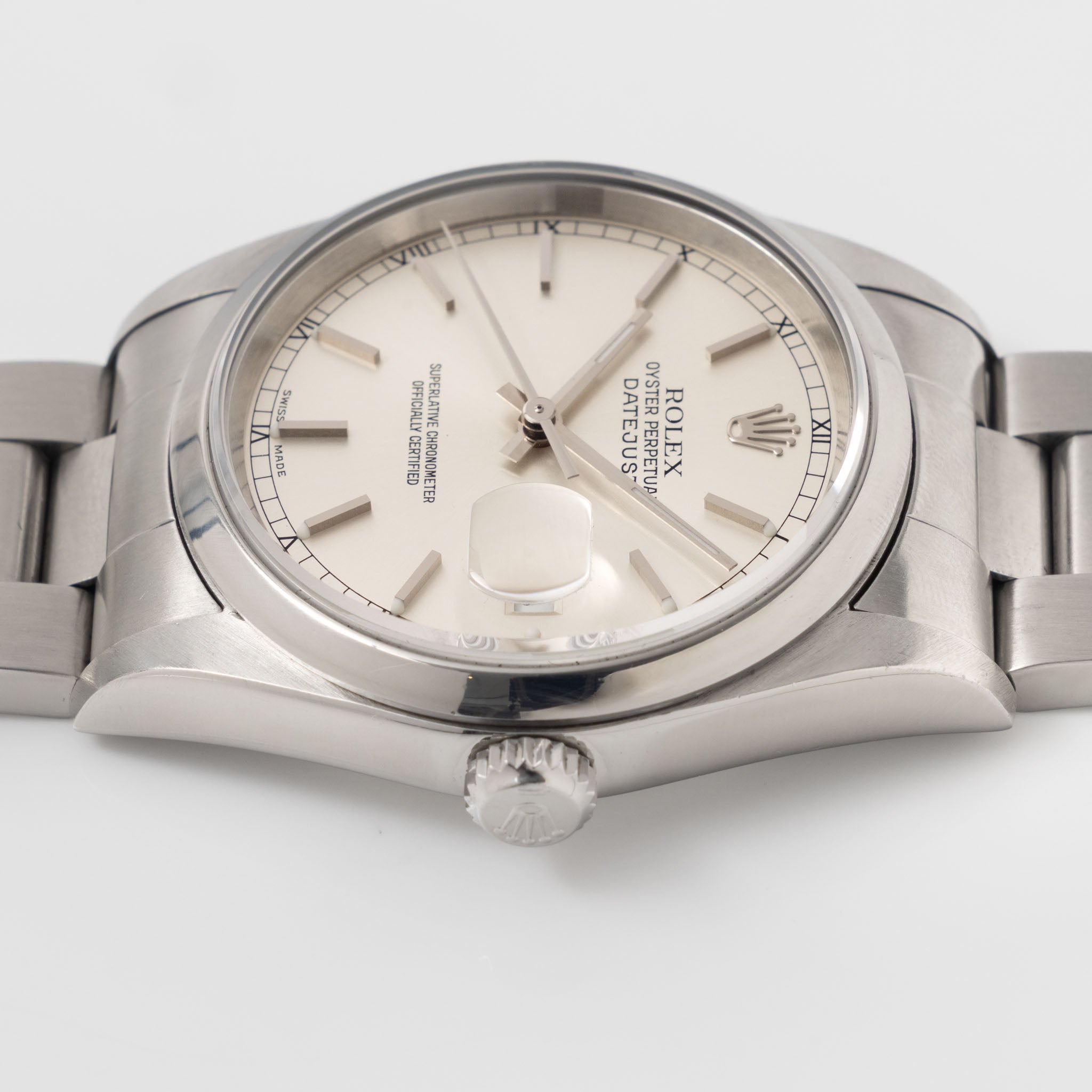 Rolex Datejust 16200 Silver Soleil Dial