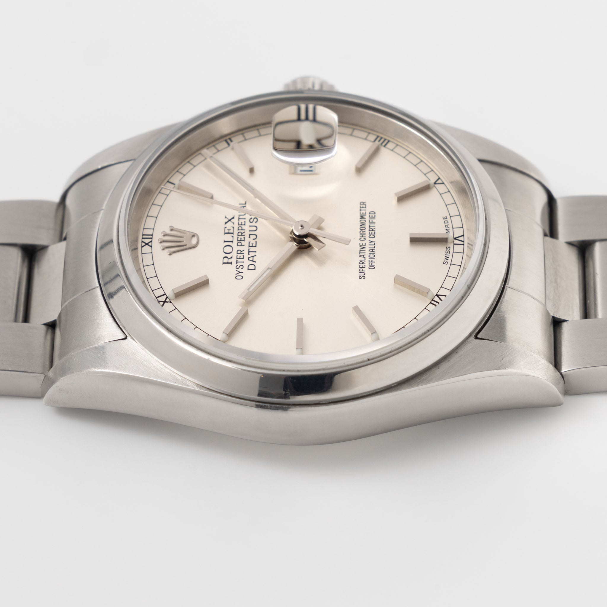Rolex Datejust 16200 Silver Soleil Dial
