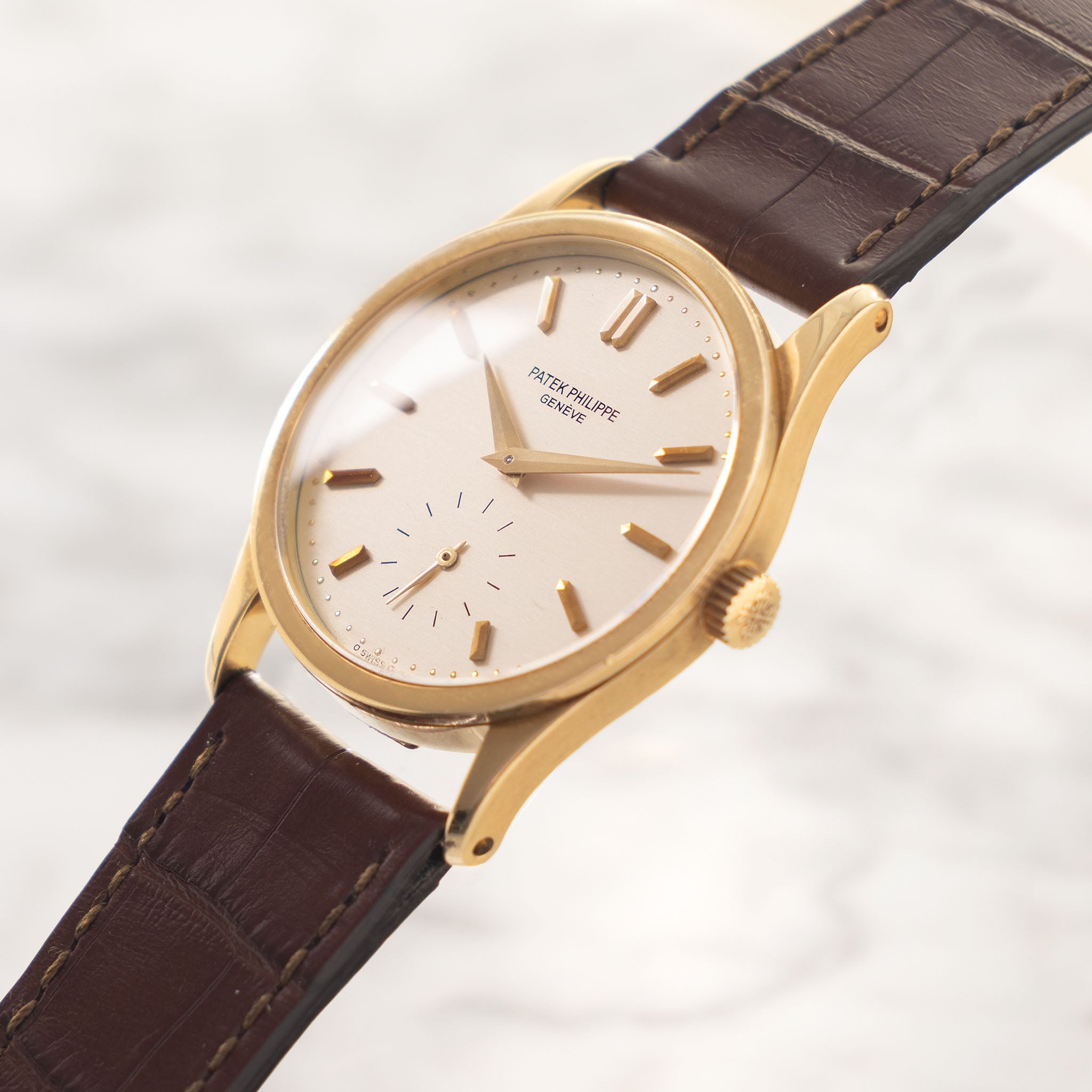 Patek Philippe Calatrava 3796J Silver Dial in 18k Yellow Gold
