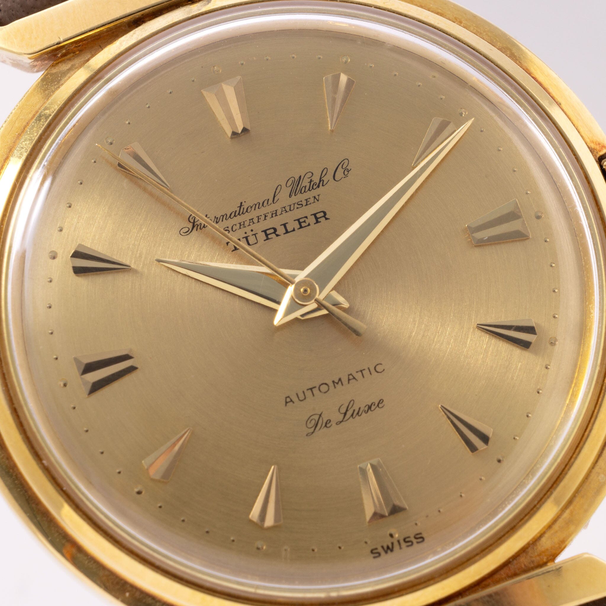 IWC Yellow Gold Dress Watch Double Signed Türler ref 600 