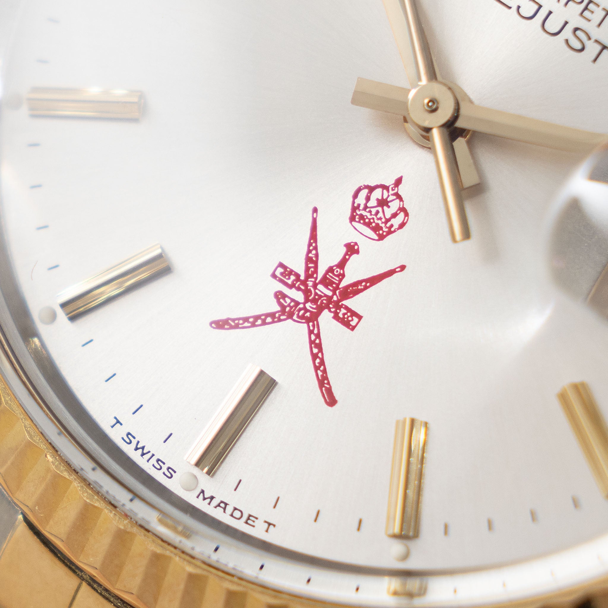 Rolex Datejust 16013 Silver Khanjar Dial Steel and Gold with Original Box and Service Card