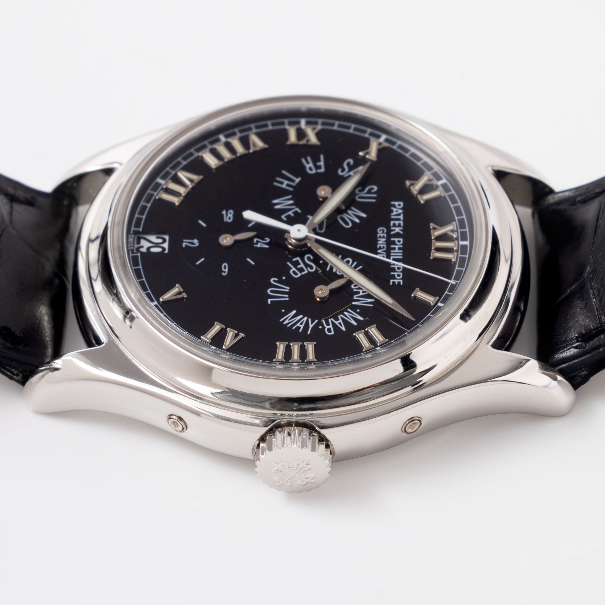 Patek Philippe Annual Calendar 5035P Black Dial in Platinum with Box