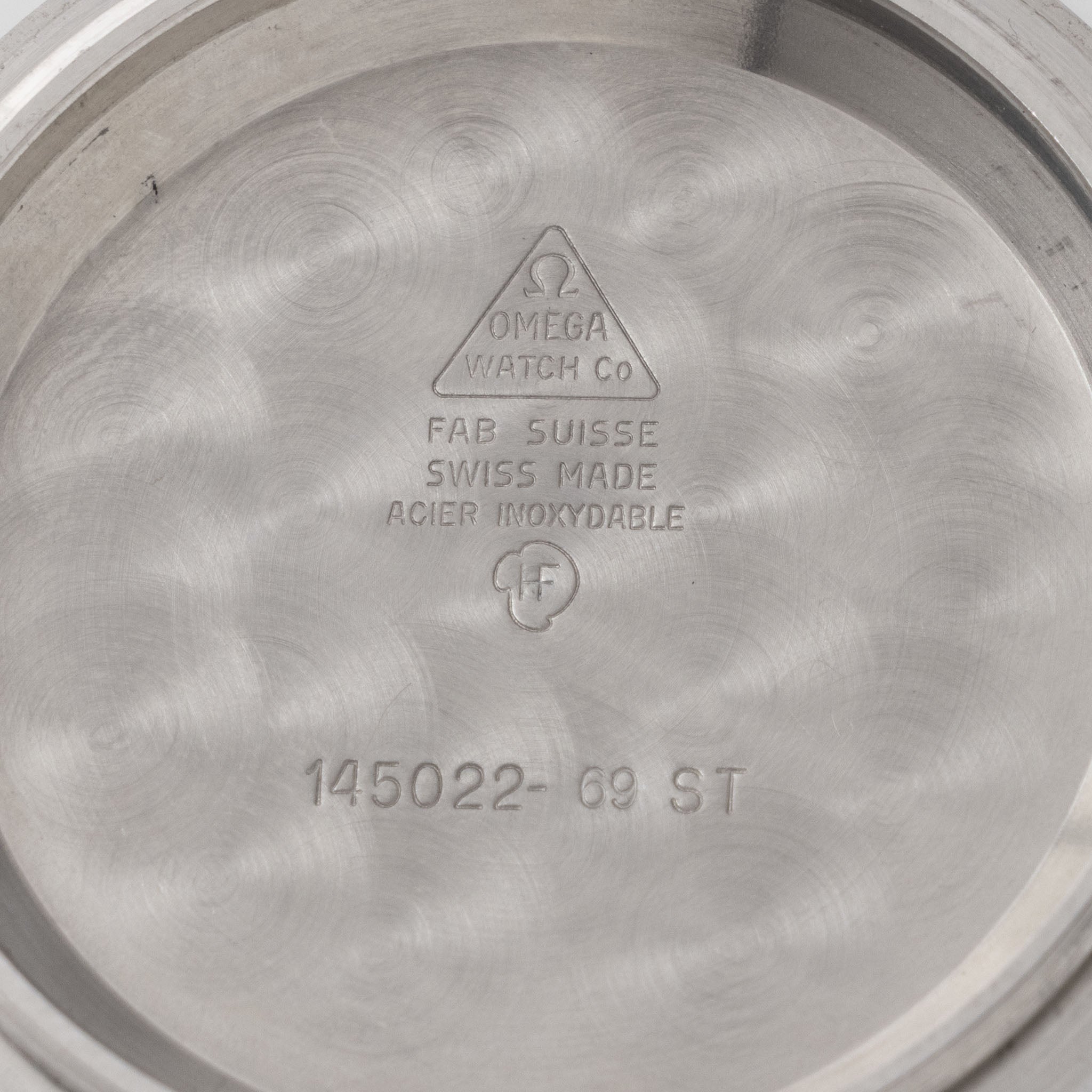 Omega Speedmaster 145.022-69ST Straight Writing with Original Box Papers and Extract of Archives