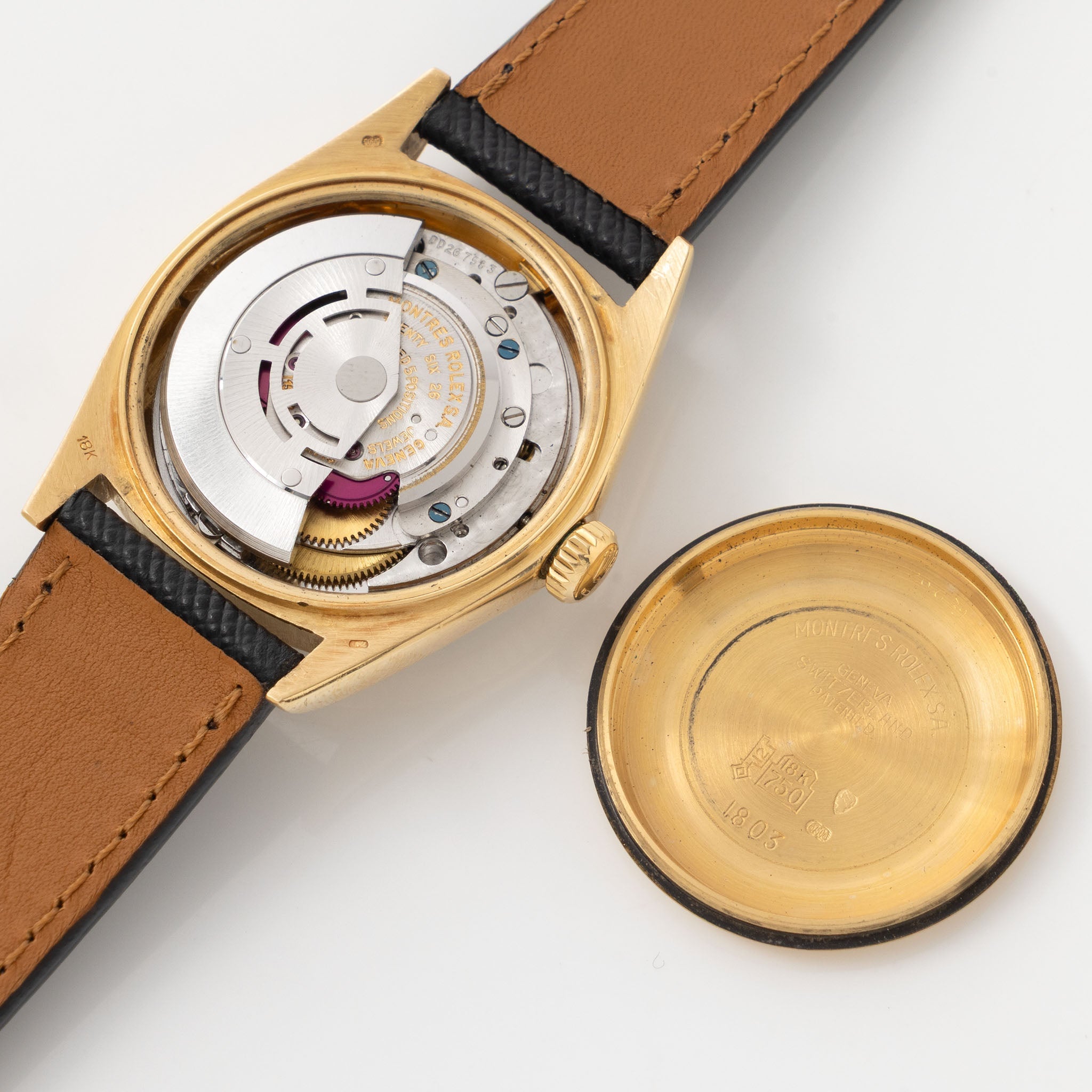 Rolex Day-Date 1803 White Buckley Dial in 18k Yellow Gold