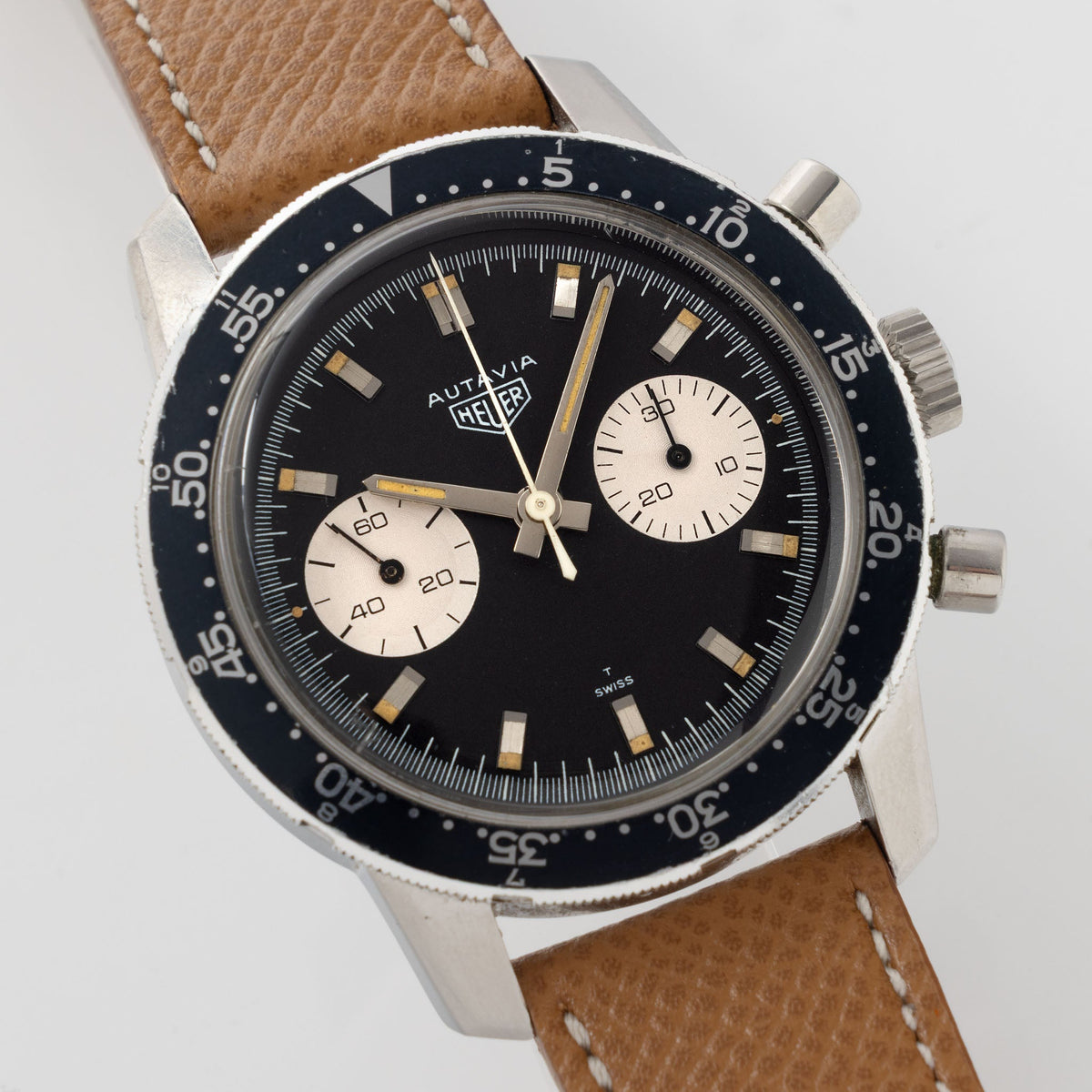 Heuer Autavia Black Dial ref 7763C Compressor Case