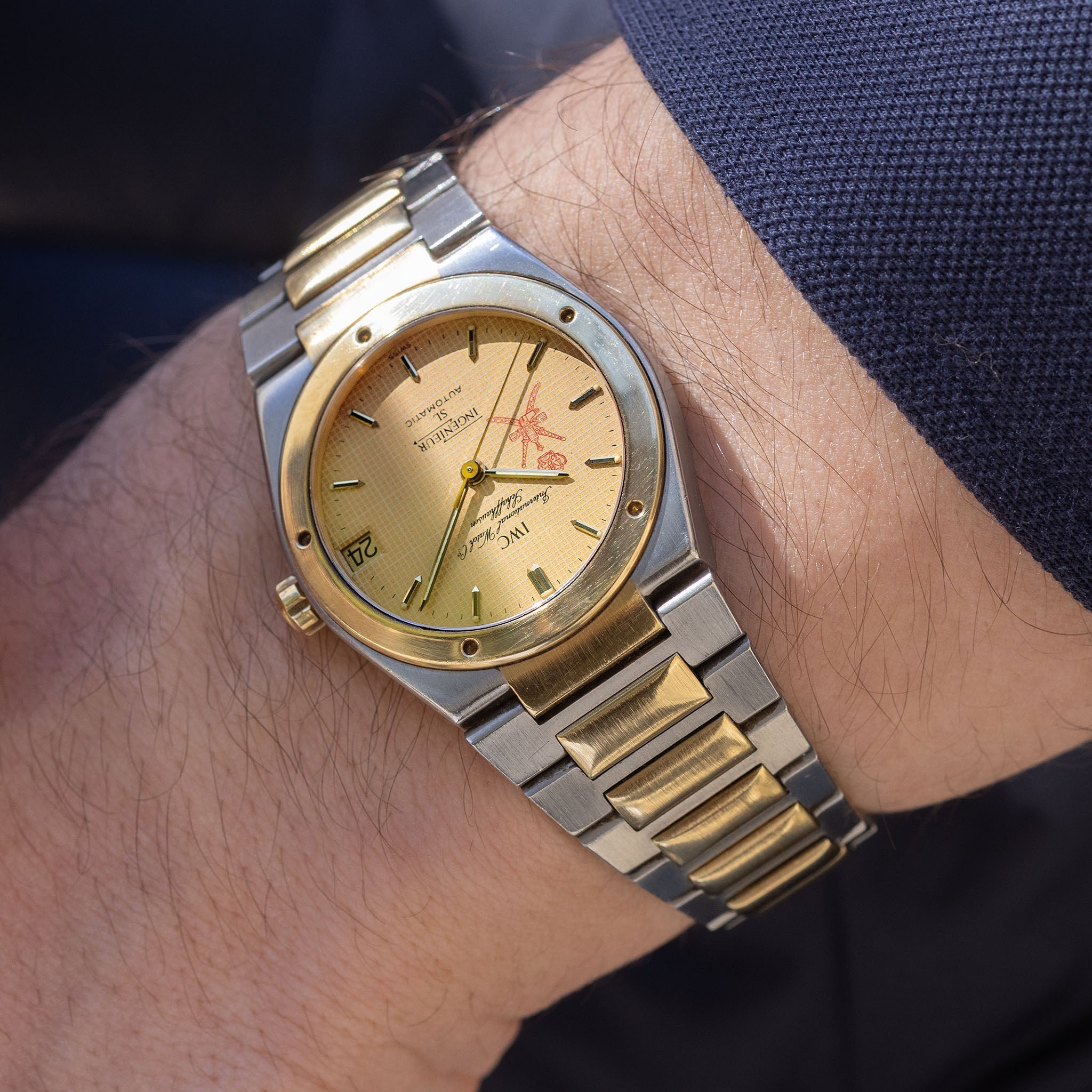 IWC Ingenieur Automatic SL Khanjar Dial ref 3505 Steel and Gold Execut