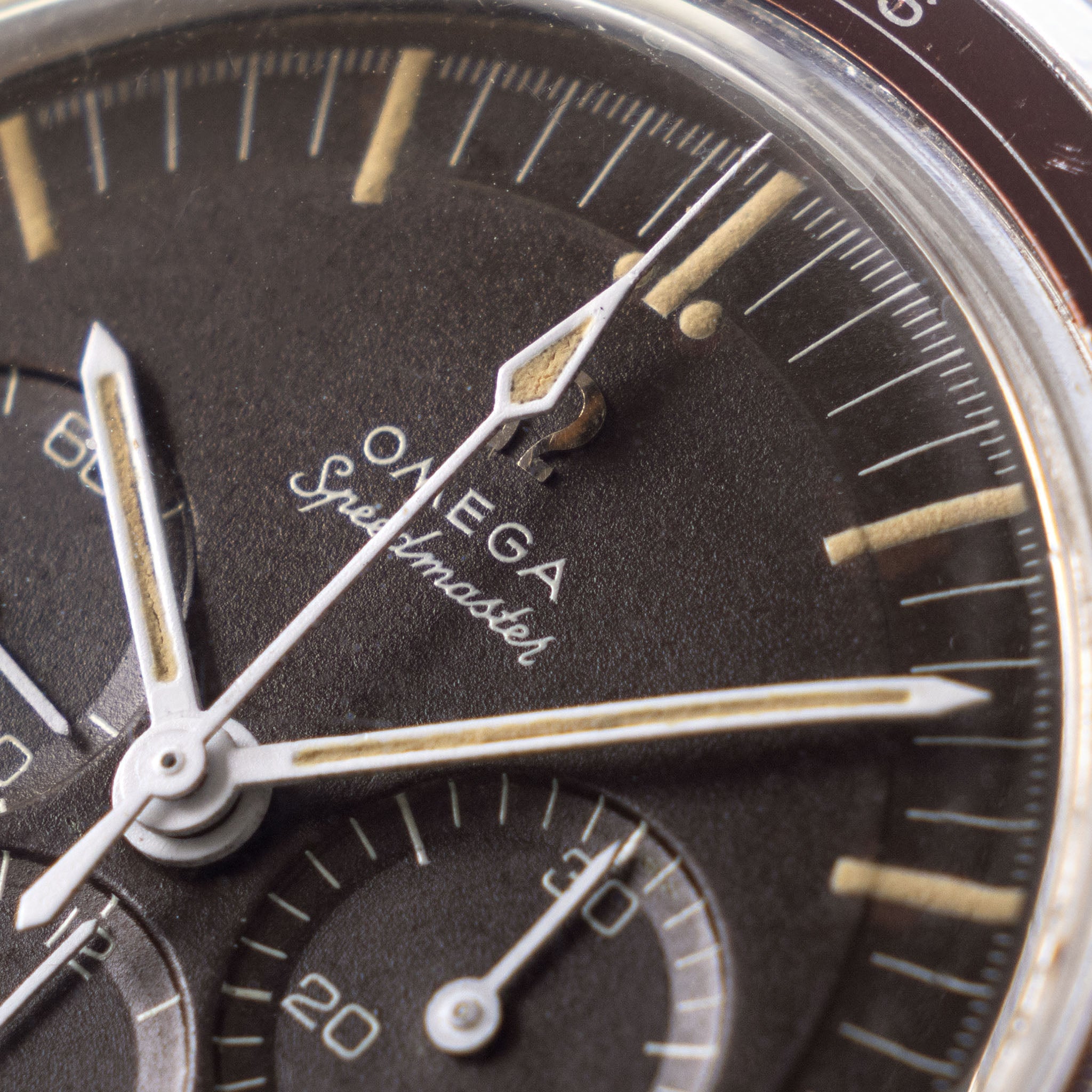 Omega Speedmaster 105.003 Ed White Tropical Brown Dial Pulsations Bezel with Extract of the Archives
