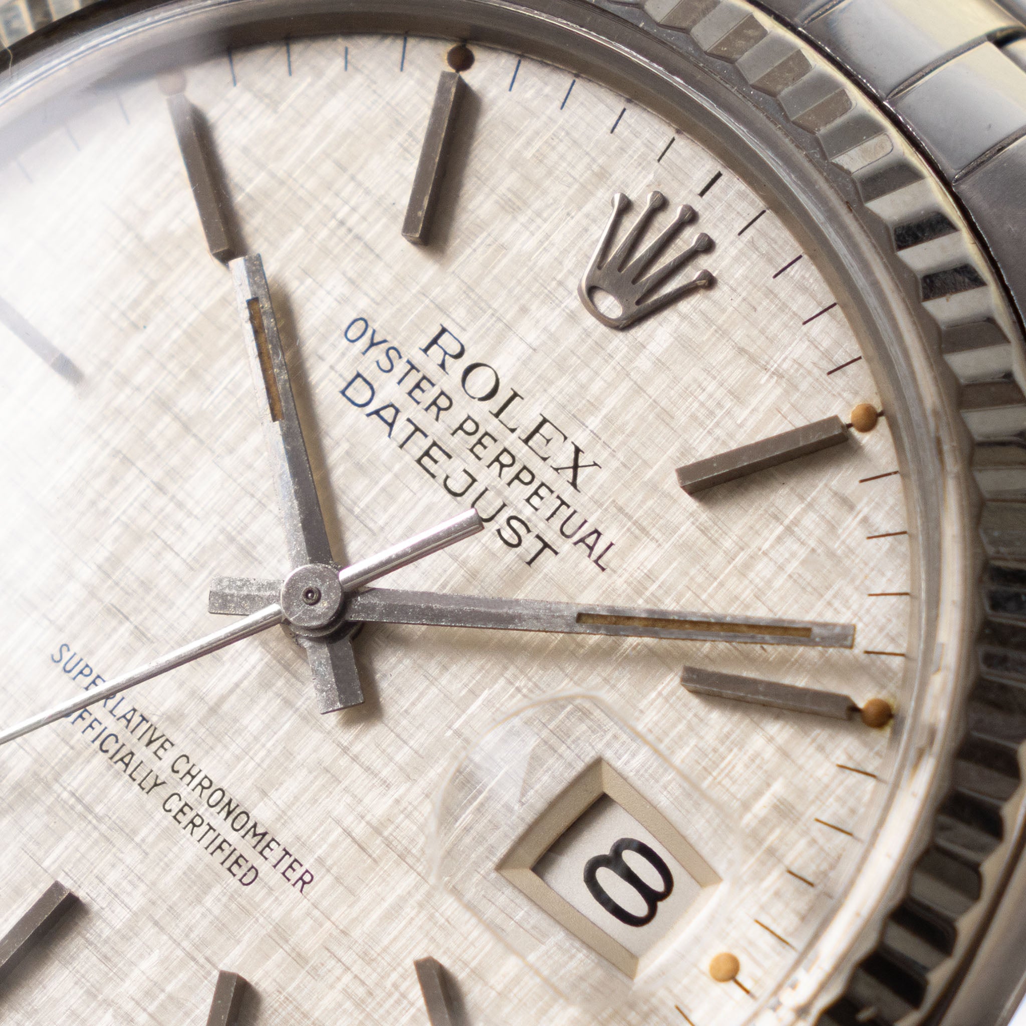 Rolex Datejust 16014 Silver Linen Dial