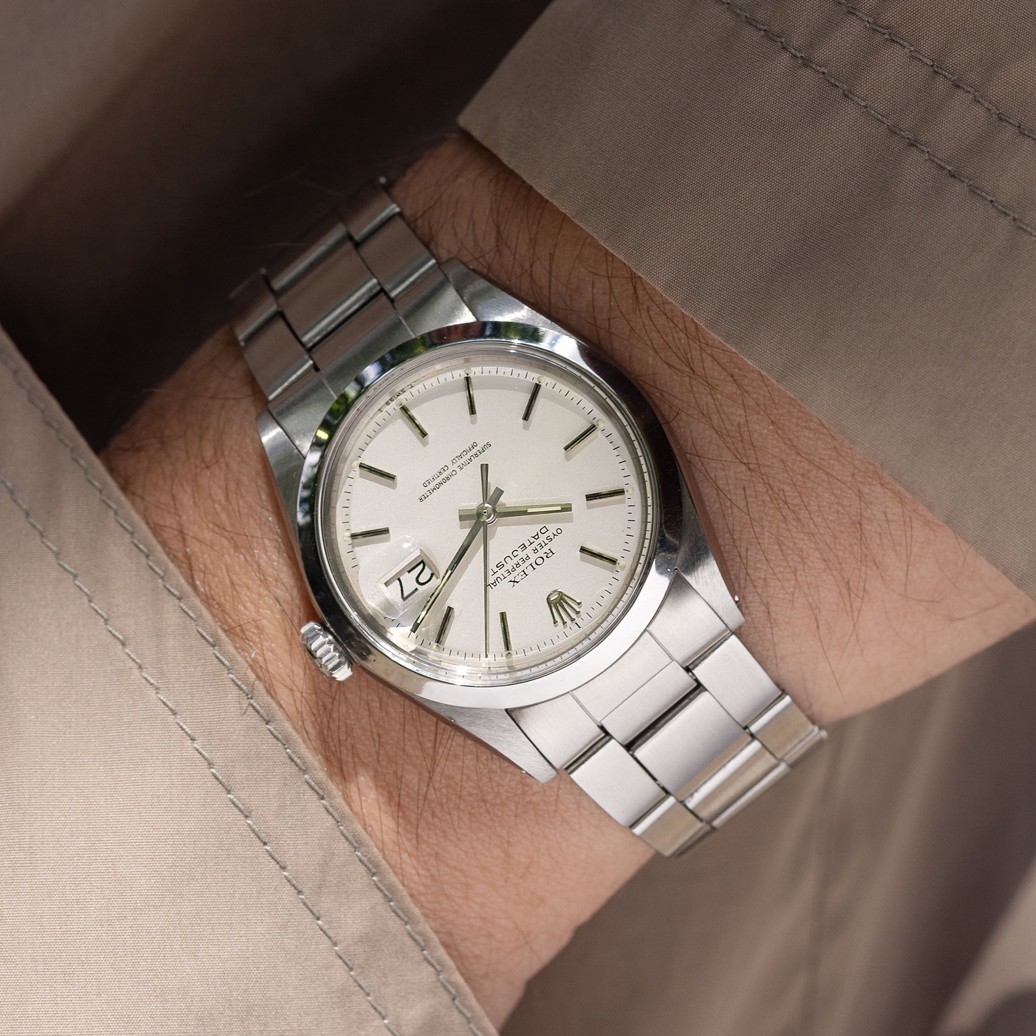 Rolex Datejust Matte silver dial ref 1600