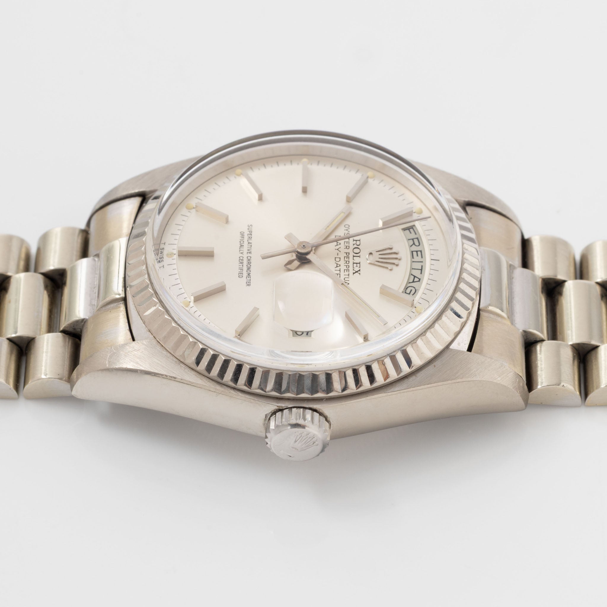 Rolex Day-Date 1803/9 Silver Dial in 18k White Gold