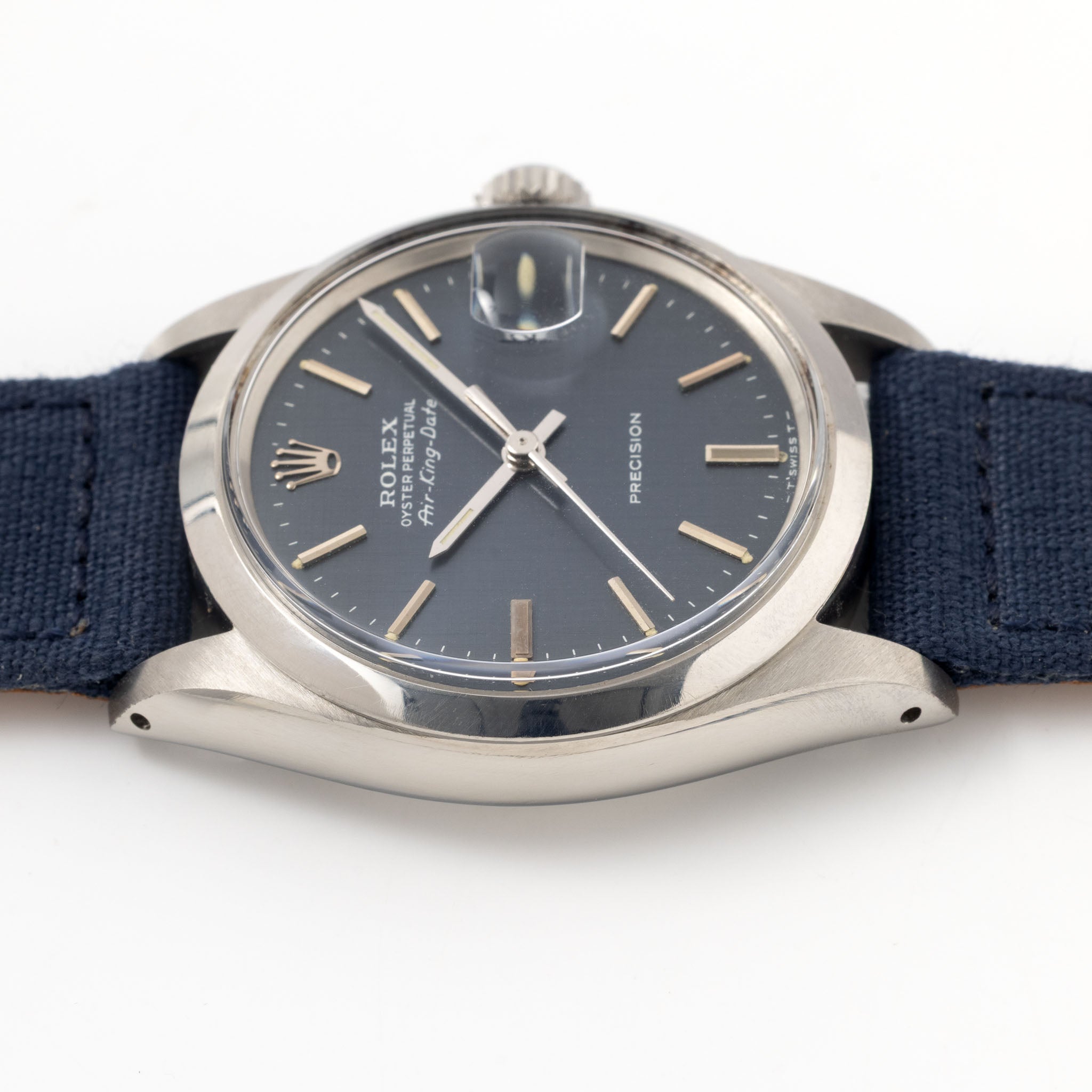 Rolex Air-King Date 5700 Blue Linen Dial