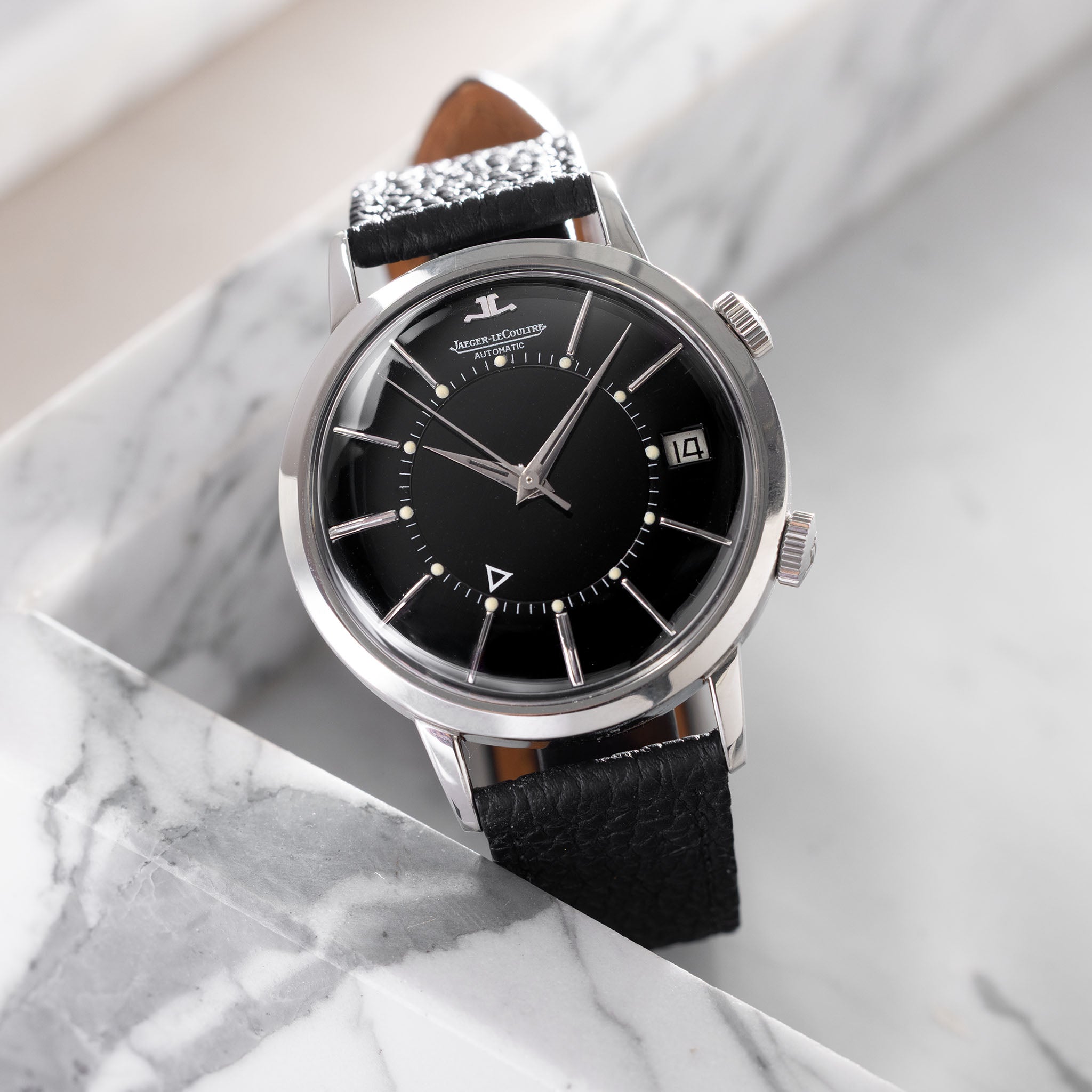 Jaeger LeCoultre Memovox Black Dial ref E 855