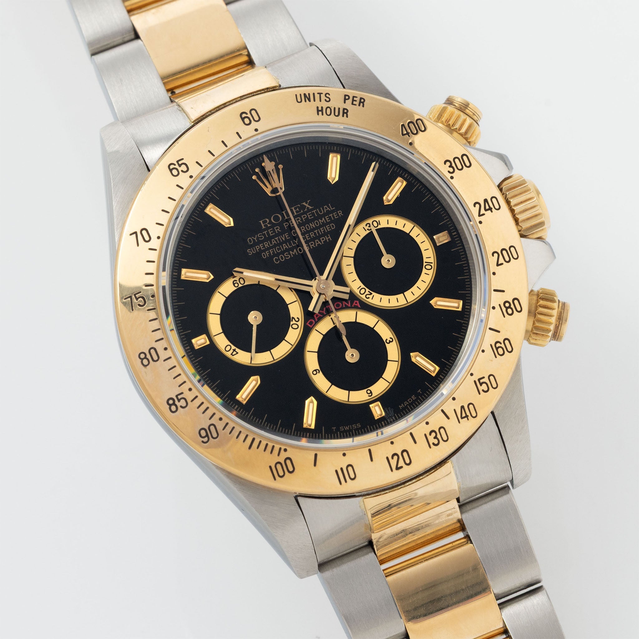 Rolex Cosmograph Daytona 16523 Black Inverted 6 Dial Executed in Steel and 18k Yellow Gold