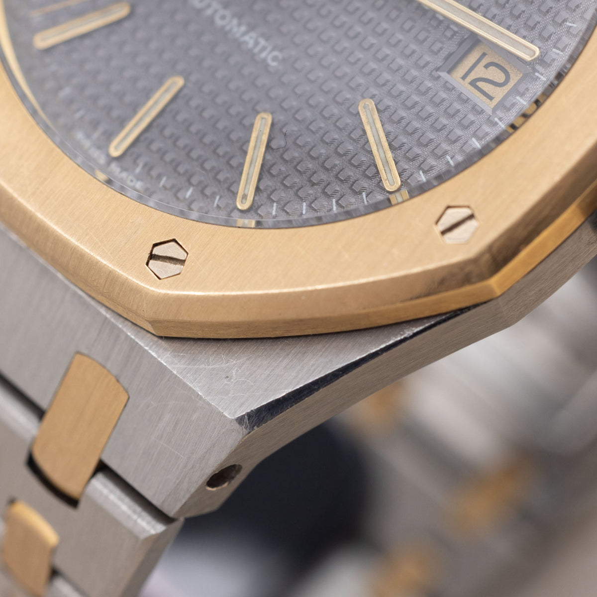 Audemars Piguet Royal Oak 14700SA Mini Jumbo Grey Dial in Steel and Yellow Gold