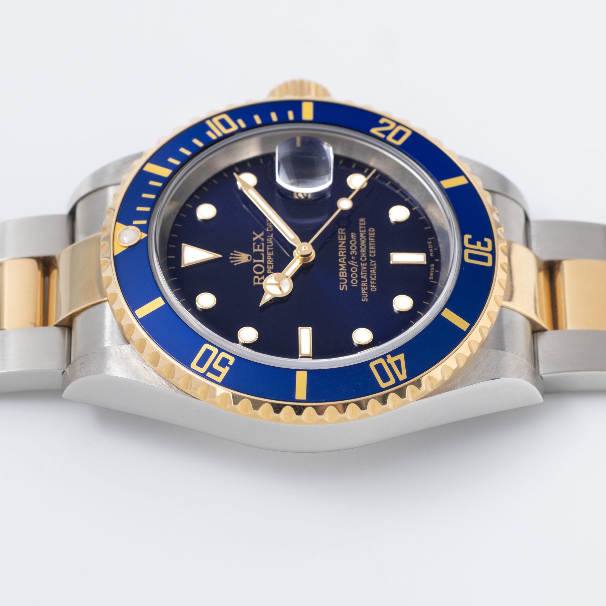 Rolex Submariner 16613 Blue Dial in Steel and Gold