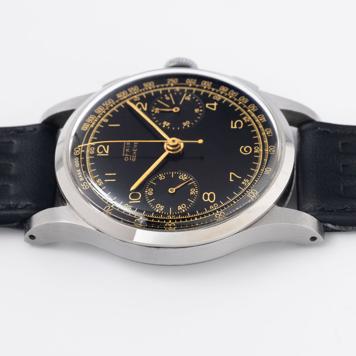 Ofair Cal.22 1940's Oversized Chronograph Black dial Motor sport Championship Geneva