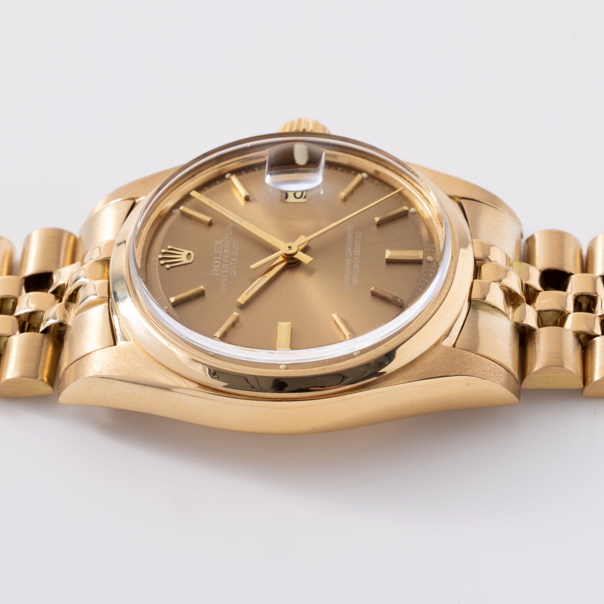 Rolex Datejust Yellow Gold Cappuccino Dial Ref 1600