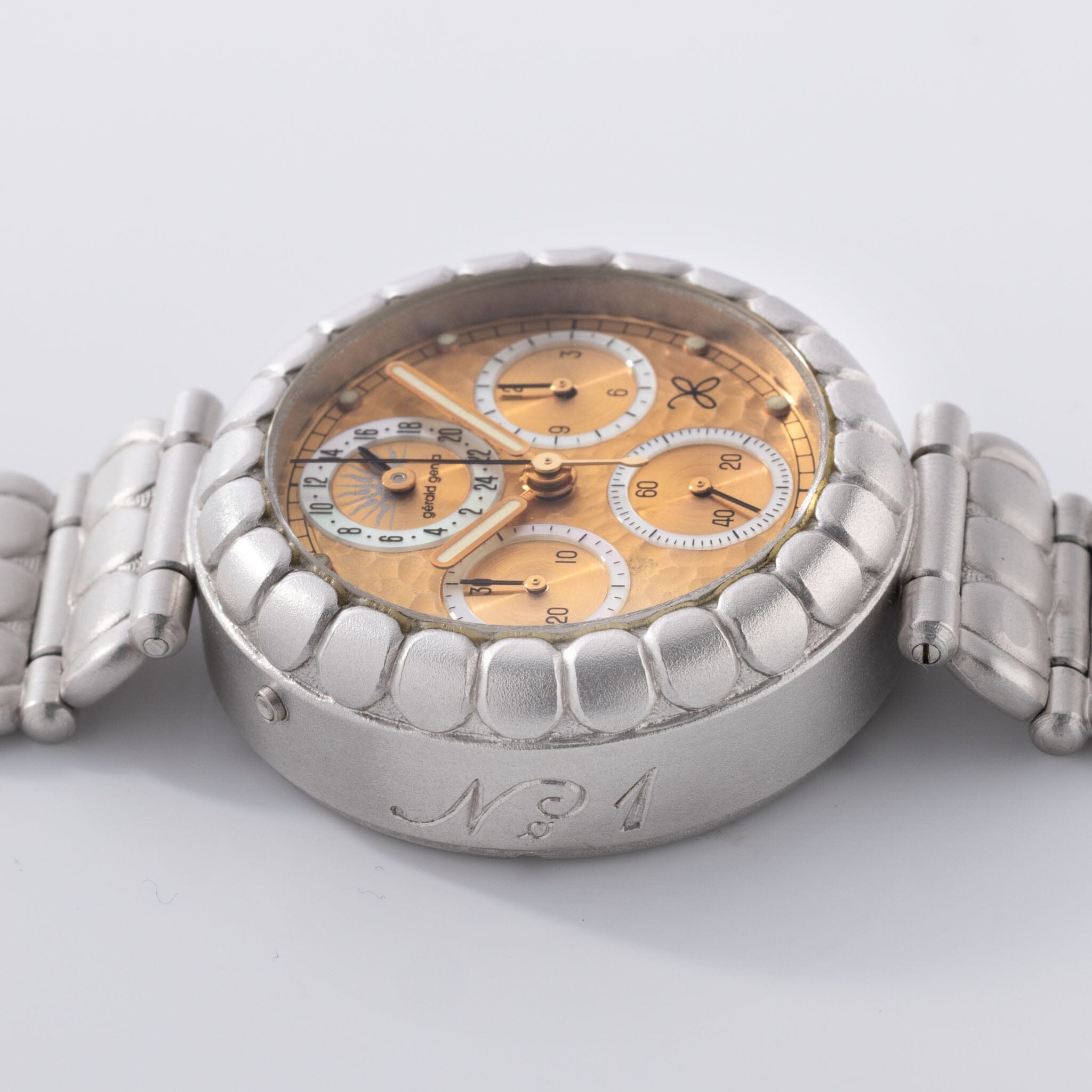 Gerald Genta Dual Time Chronograph Unique Piece in Platinum