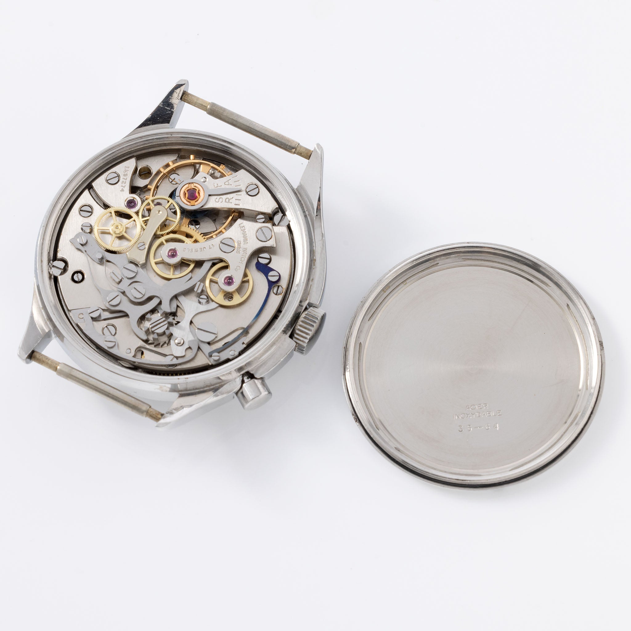 Lemania Monopusher Chronograph Issued to British Armed Forces 6bb  