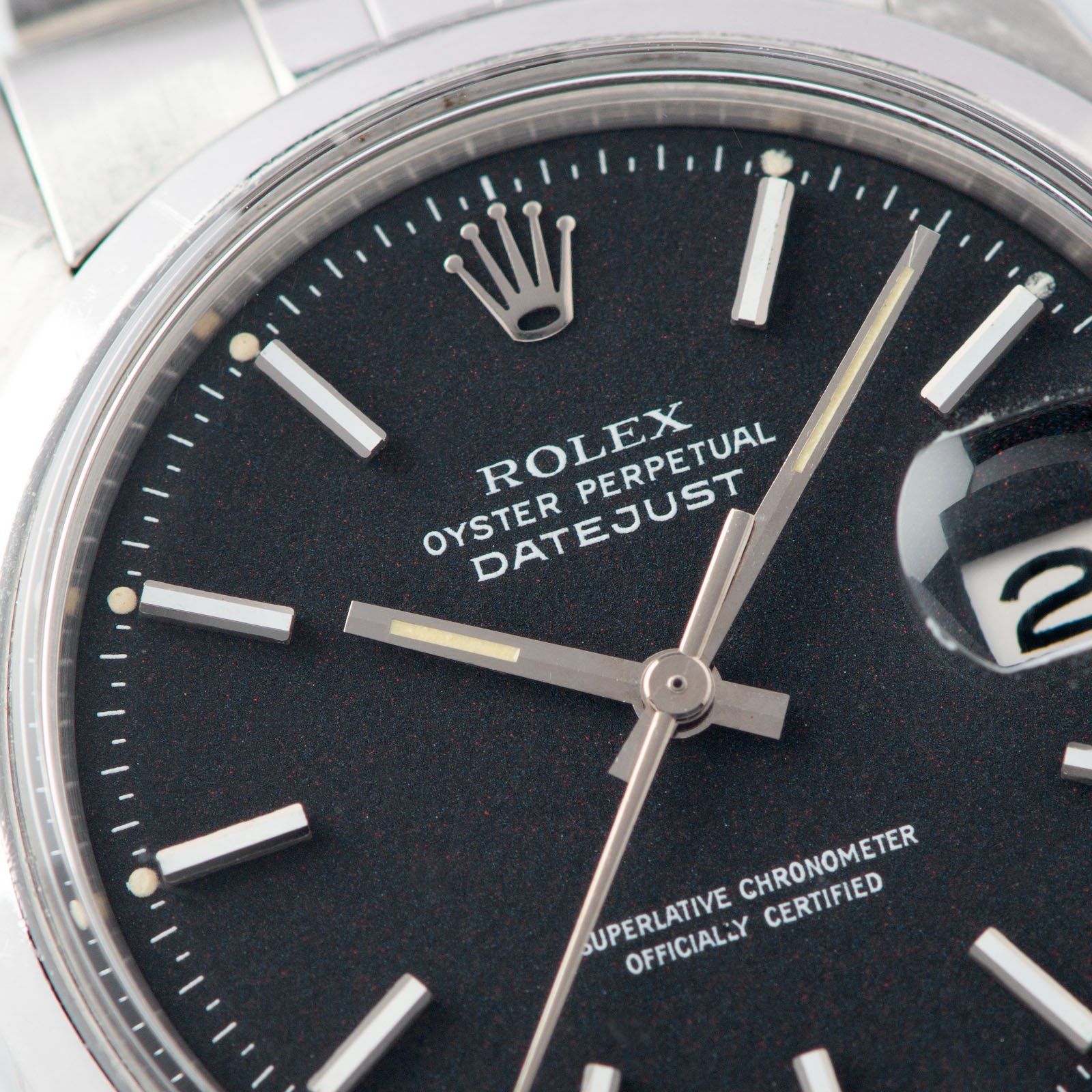 Rolex Datejust Reference Black Marble Dial 1600