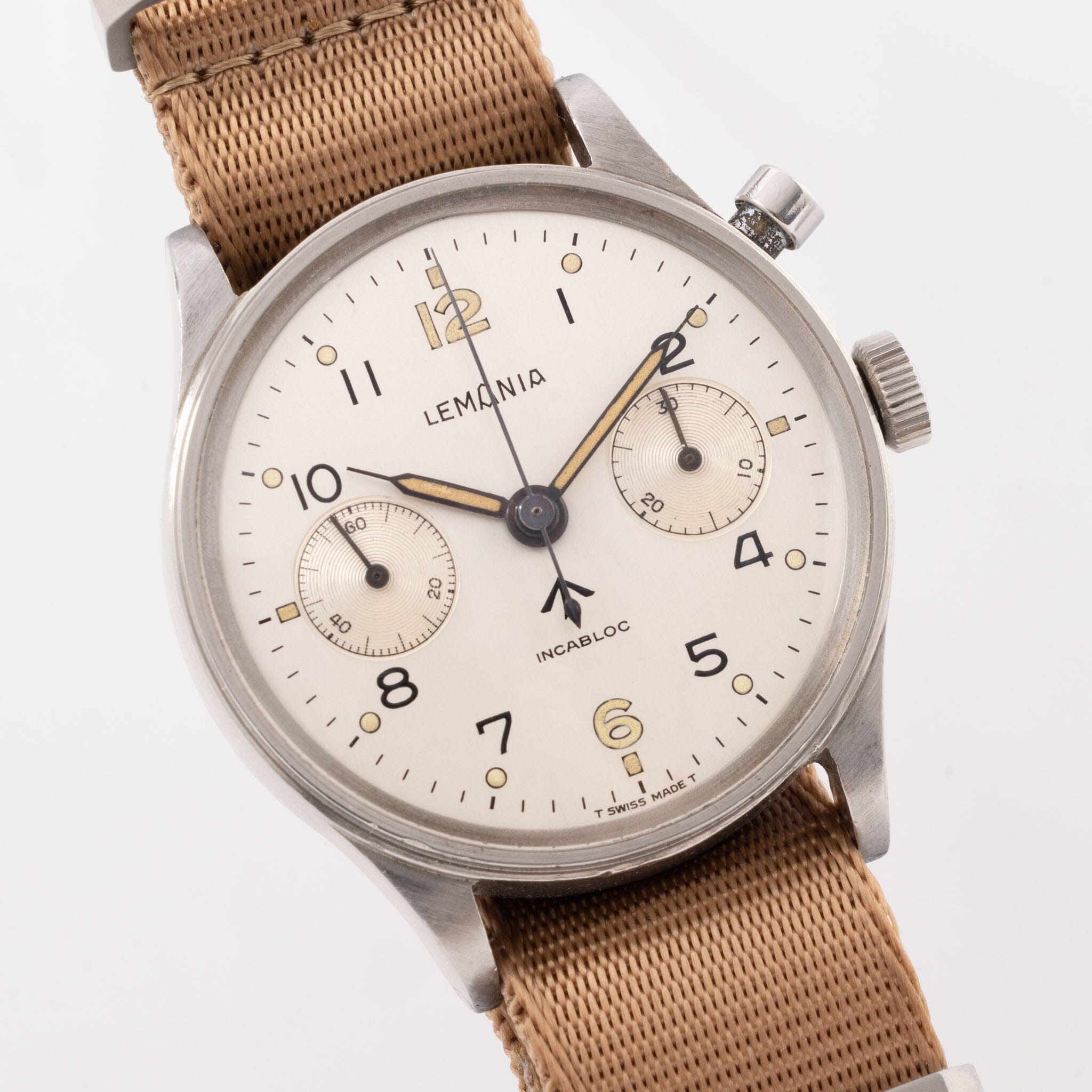 Lemania Monopusher Chronograph Issued to Canadian Naval Forces