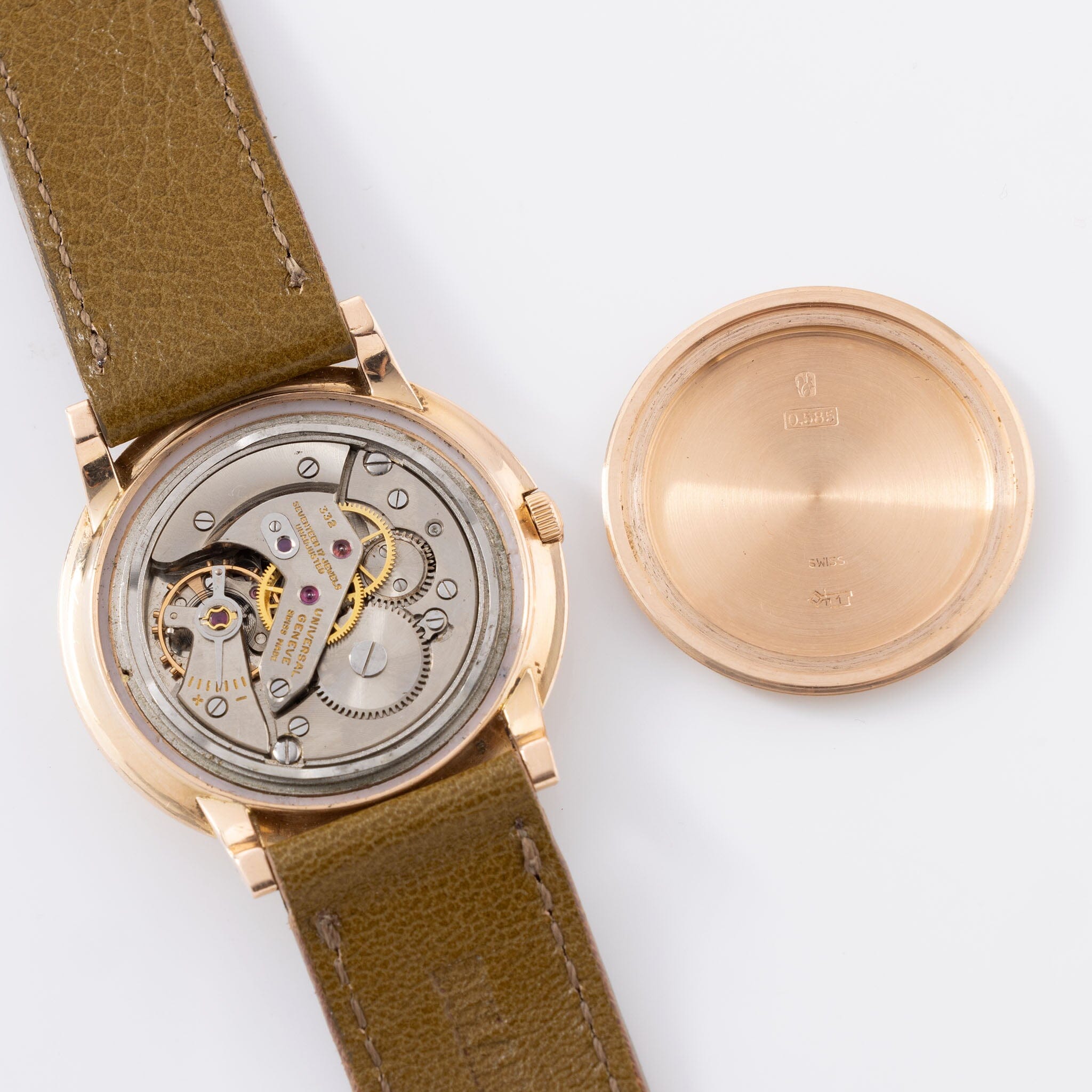 Universal Genève Saudi Armed Forces Dial 14kt Red Gold ref 506502-2a