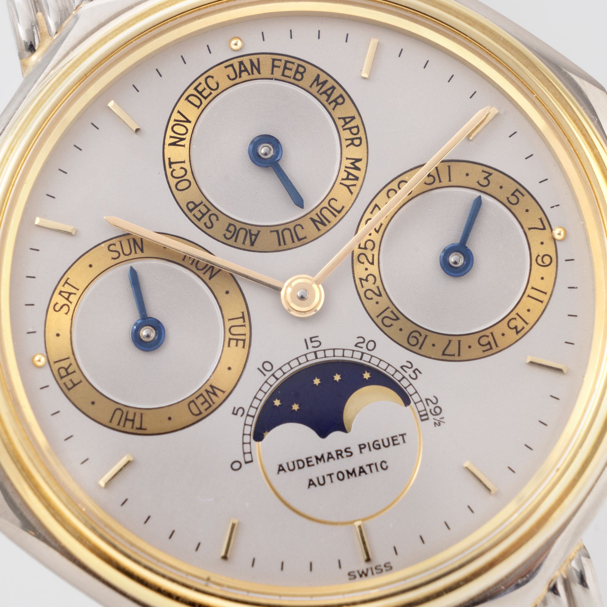 Audemars Piguet Quantieme Perpetual Calendar Yellow and White Gold Octagonal Case with Archive Extract Ref 5557CAAudemars Piguet Quantieme Perpetual Calendar Yellow and White Gold Octagonal Case with Archive Extract Ref 5557CA