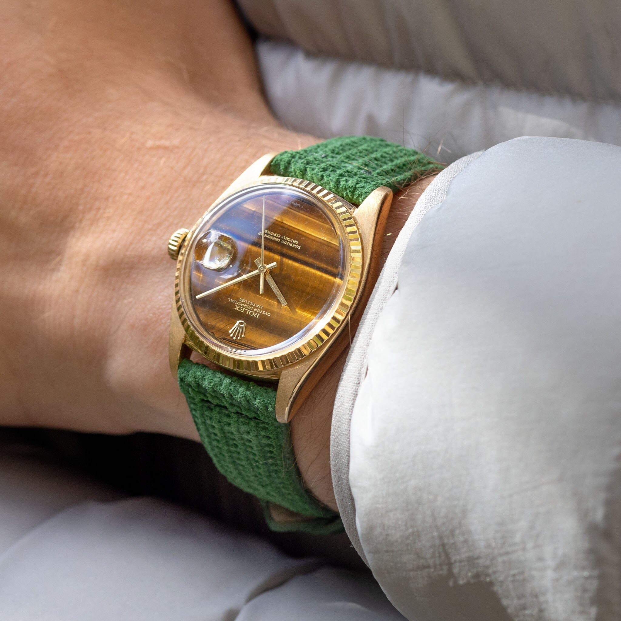 Ziggy Green Suede Leather Watch Strap