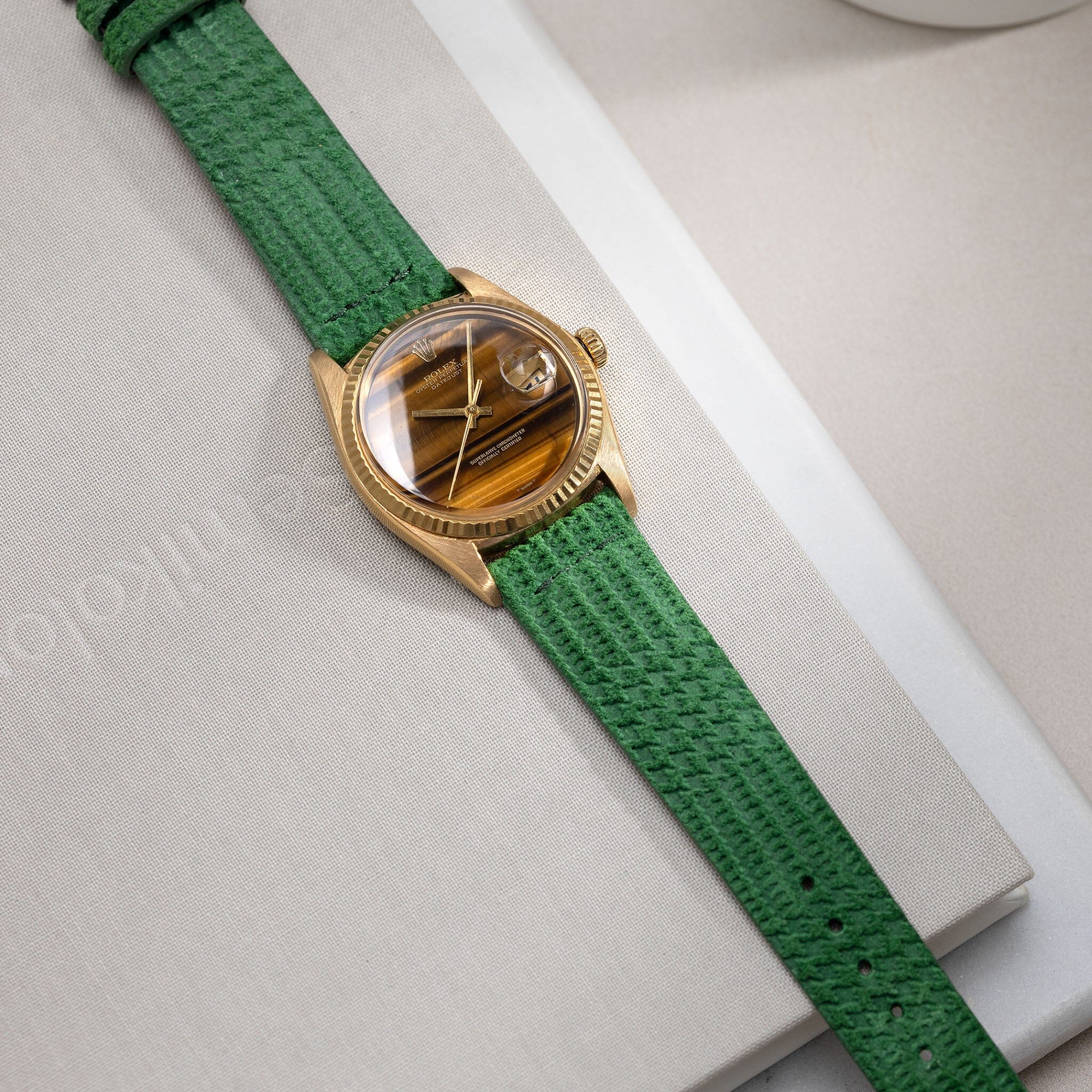 Ziggy Green Suede Leather Watch Strap
