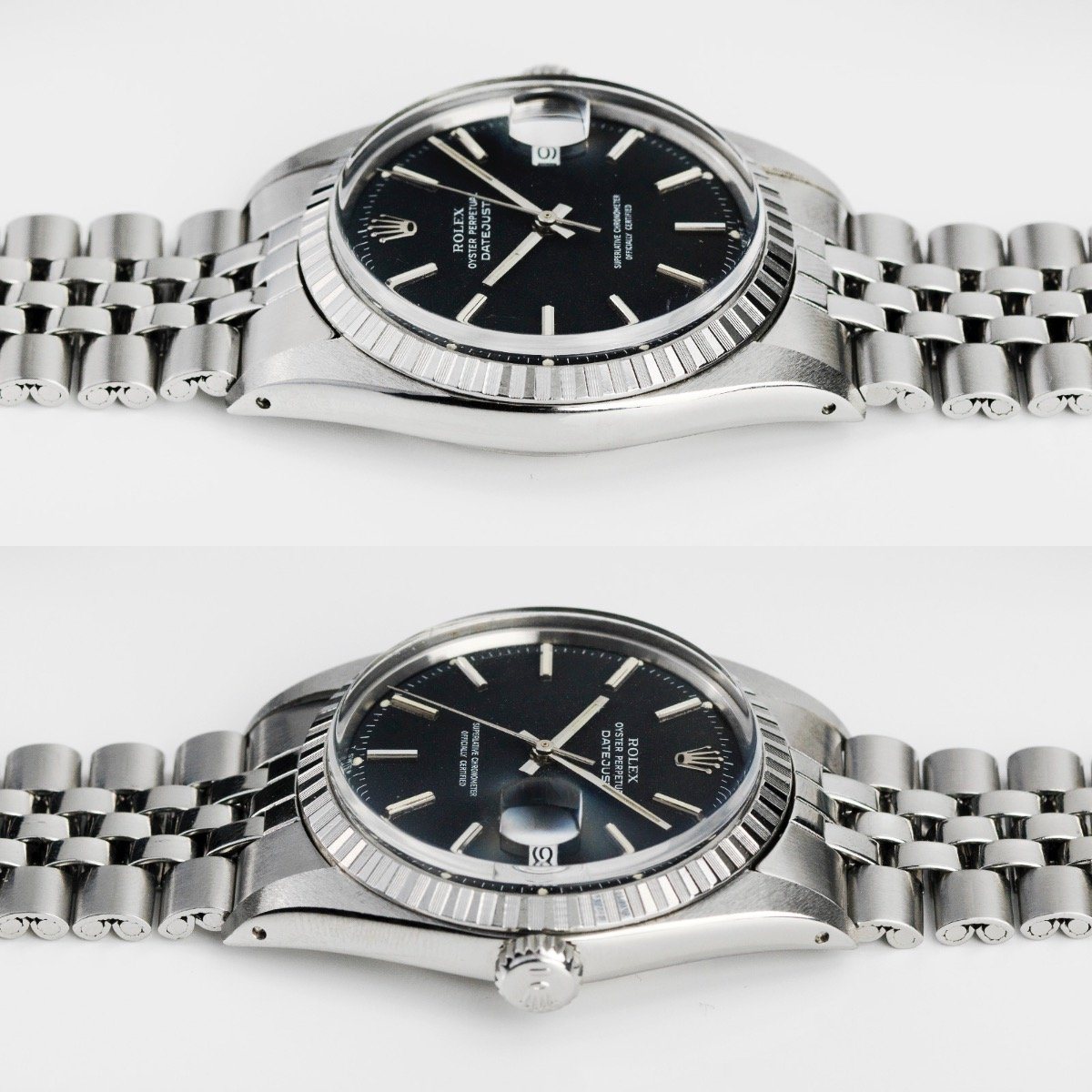 Rolex 1603 Marble Black Dial Datejust 1974