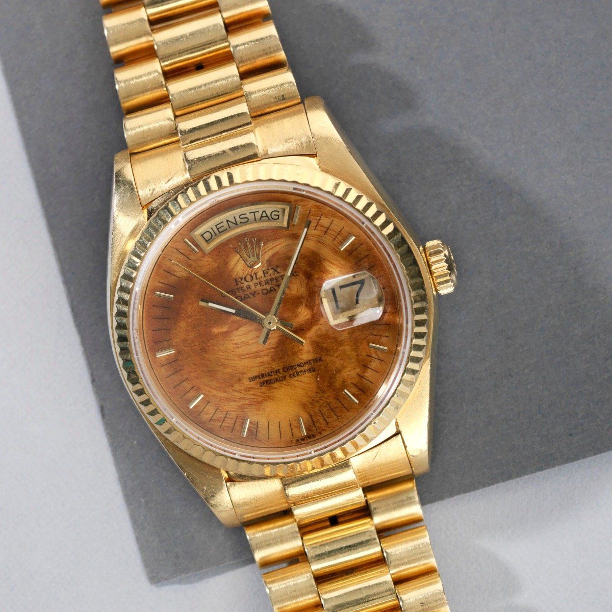 Rolex Day-Date Wood Dial 18038 - Main Image