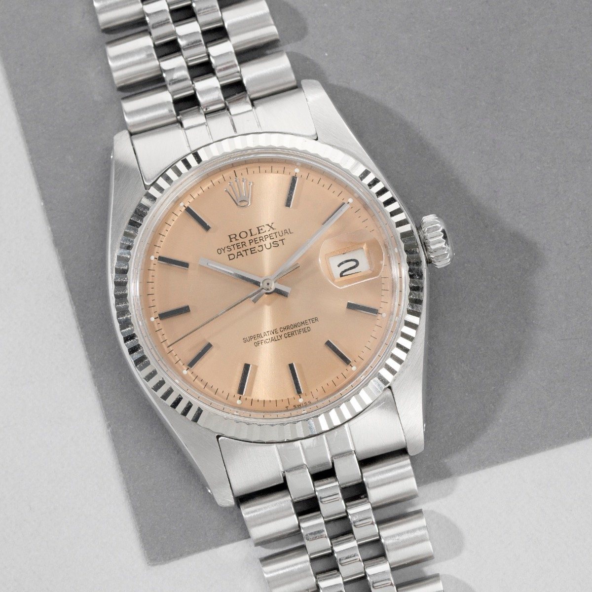 Rolex Datejust Salmon Dial 1601 display picture 3