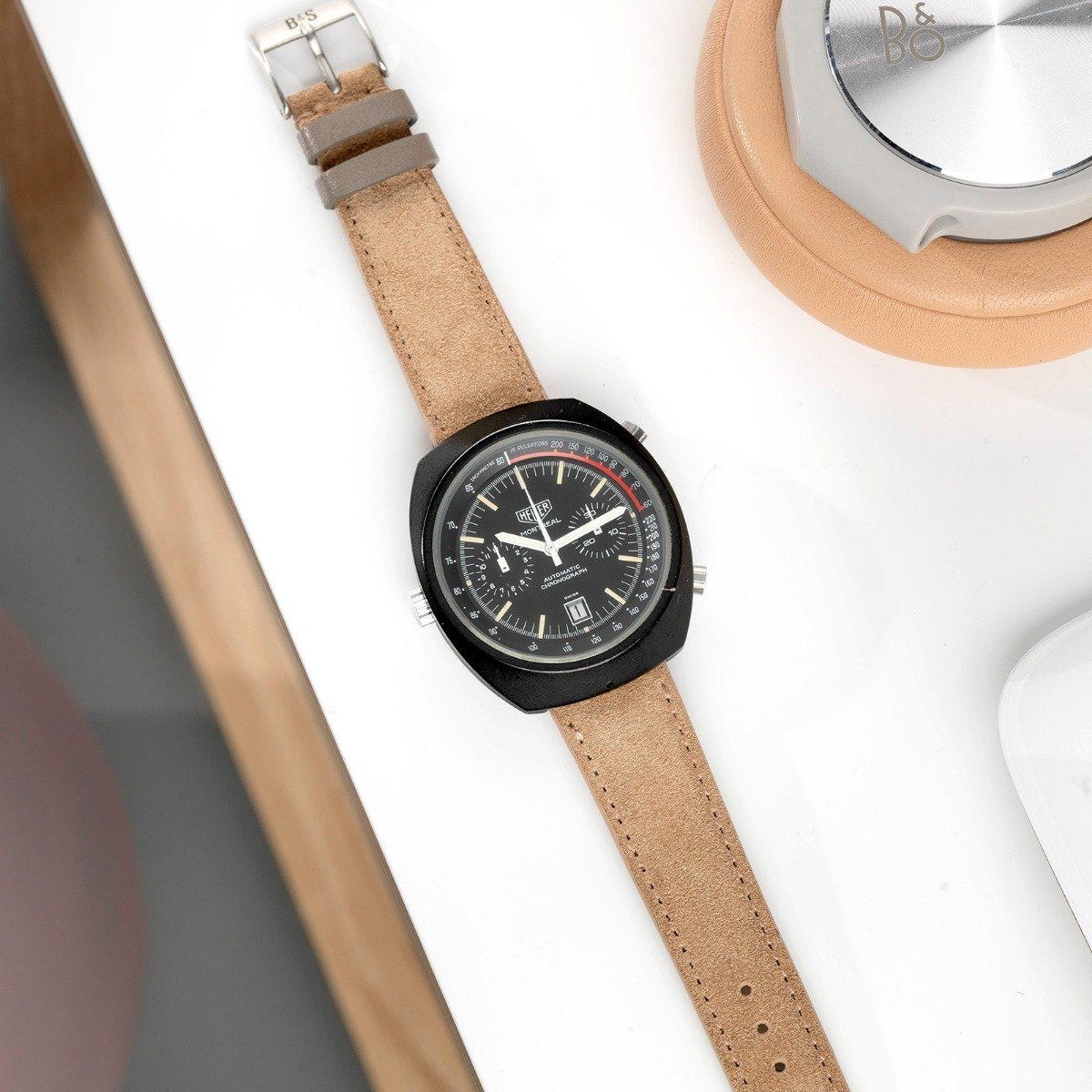 Refined Light Brown Suede Watch Strap