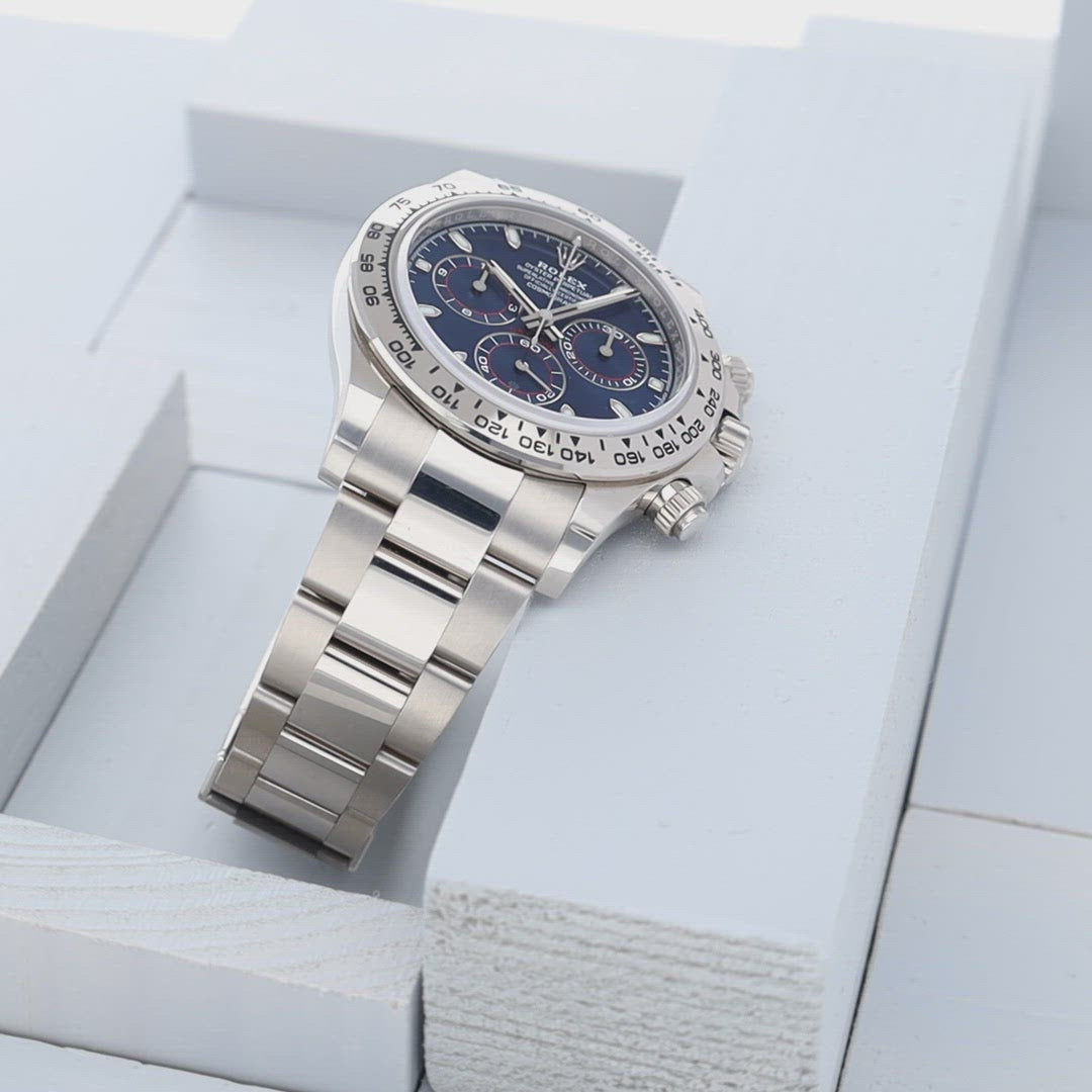 Rolex Daytona 116509 White Gold Blue Dial Full Set