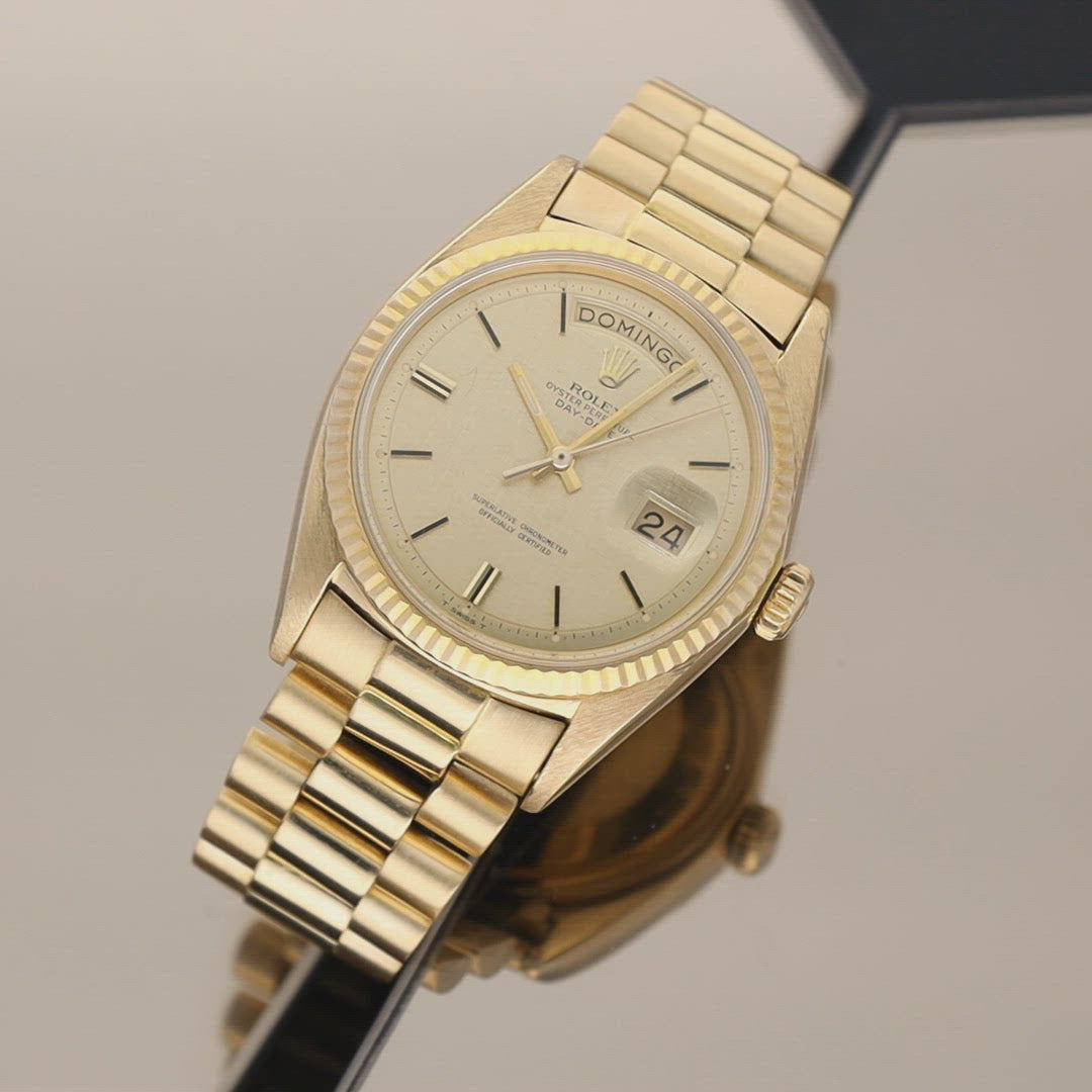 Rolex Day-Date 1803 Yellow Gold Linen Dial