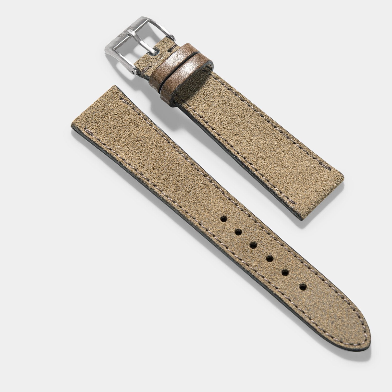 Quick Release Scratches Brown Italian Leather Watch Strap