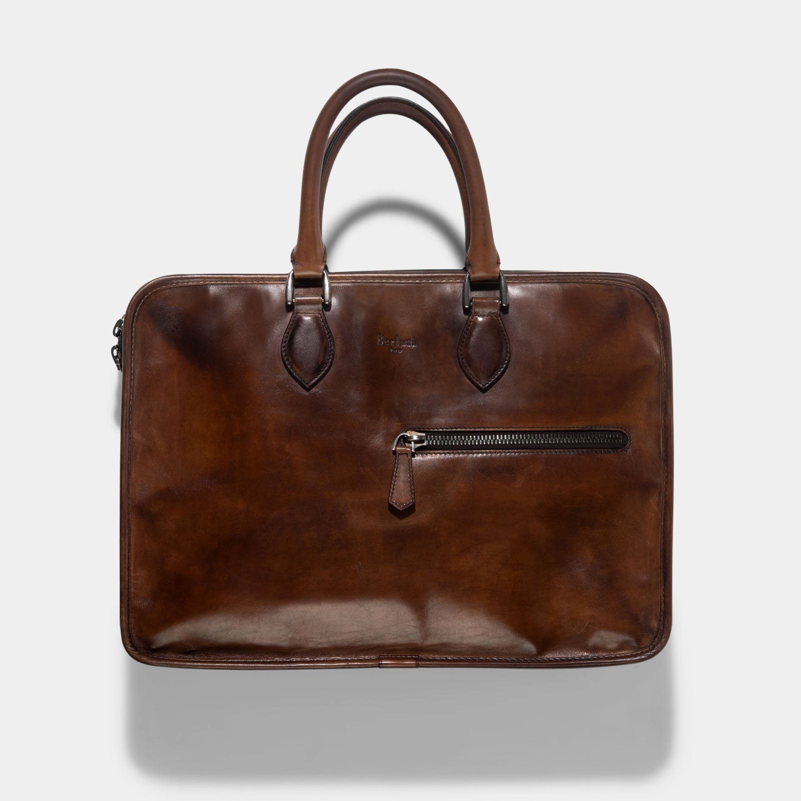 Berluti Un Jour Briefcase Venezia Brown