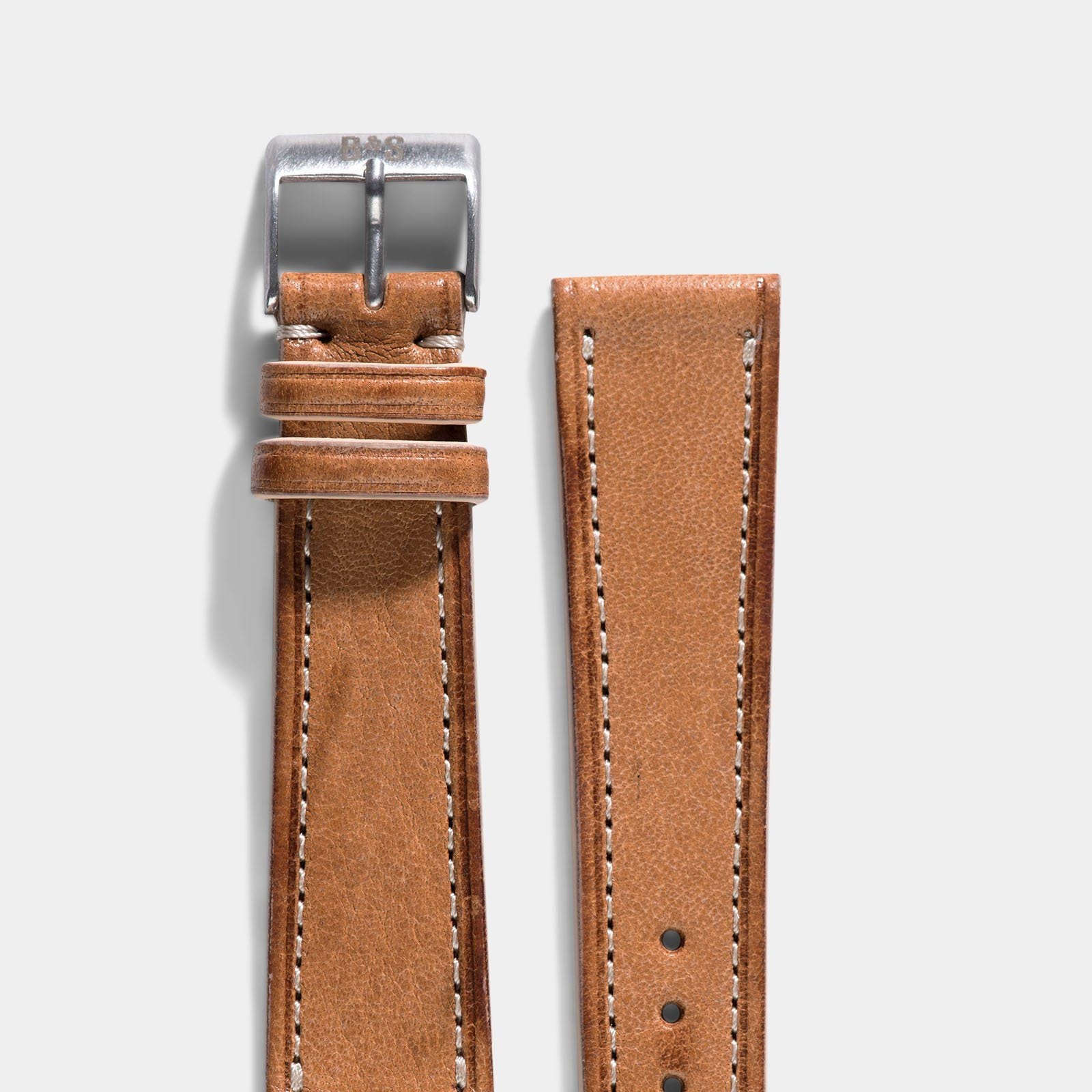 Cosaro Brown Retro Leather Watch Strap