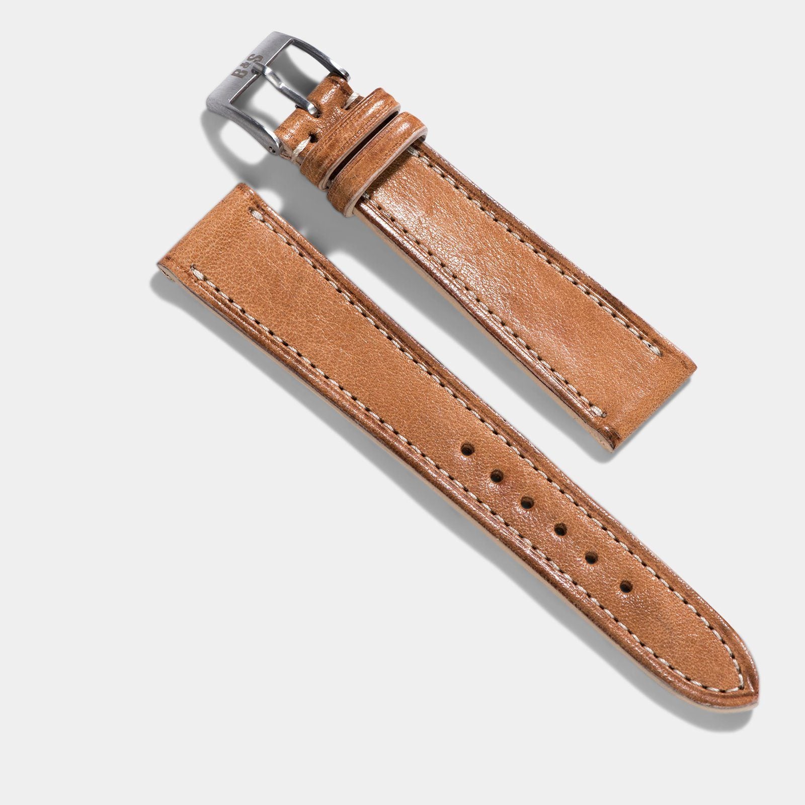 Cosaro Brown Retro Leather Watch Strap