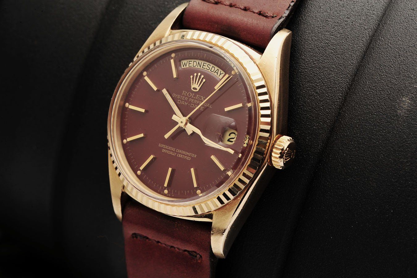 ROLEX 1803 DAYDATE OXBLOOD STELLA