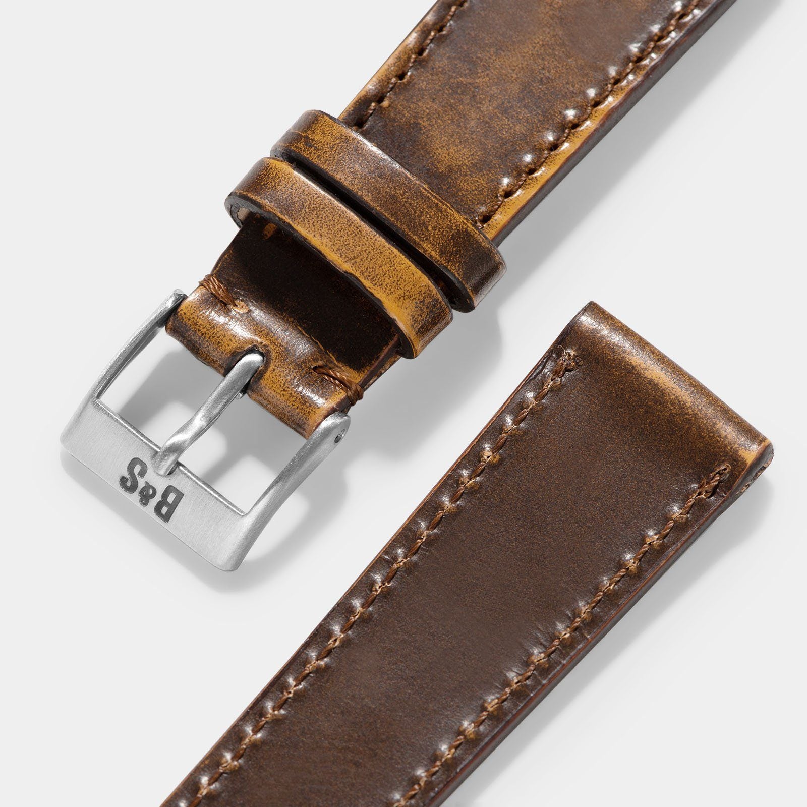 Degrade Honey Brown Leather Watch Strap