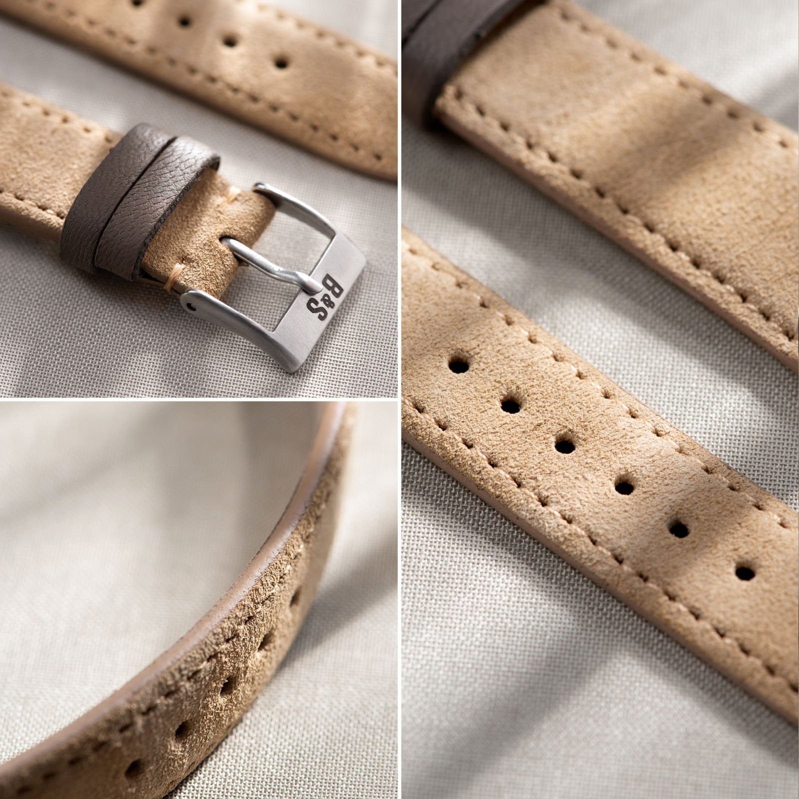 Refined Light Brown Suede Watch Strap