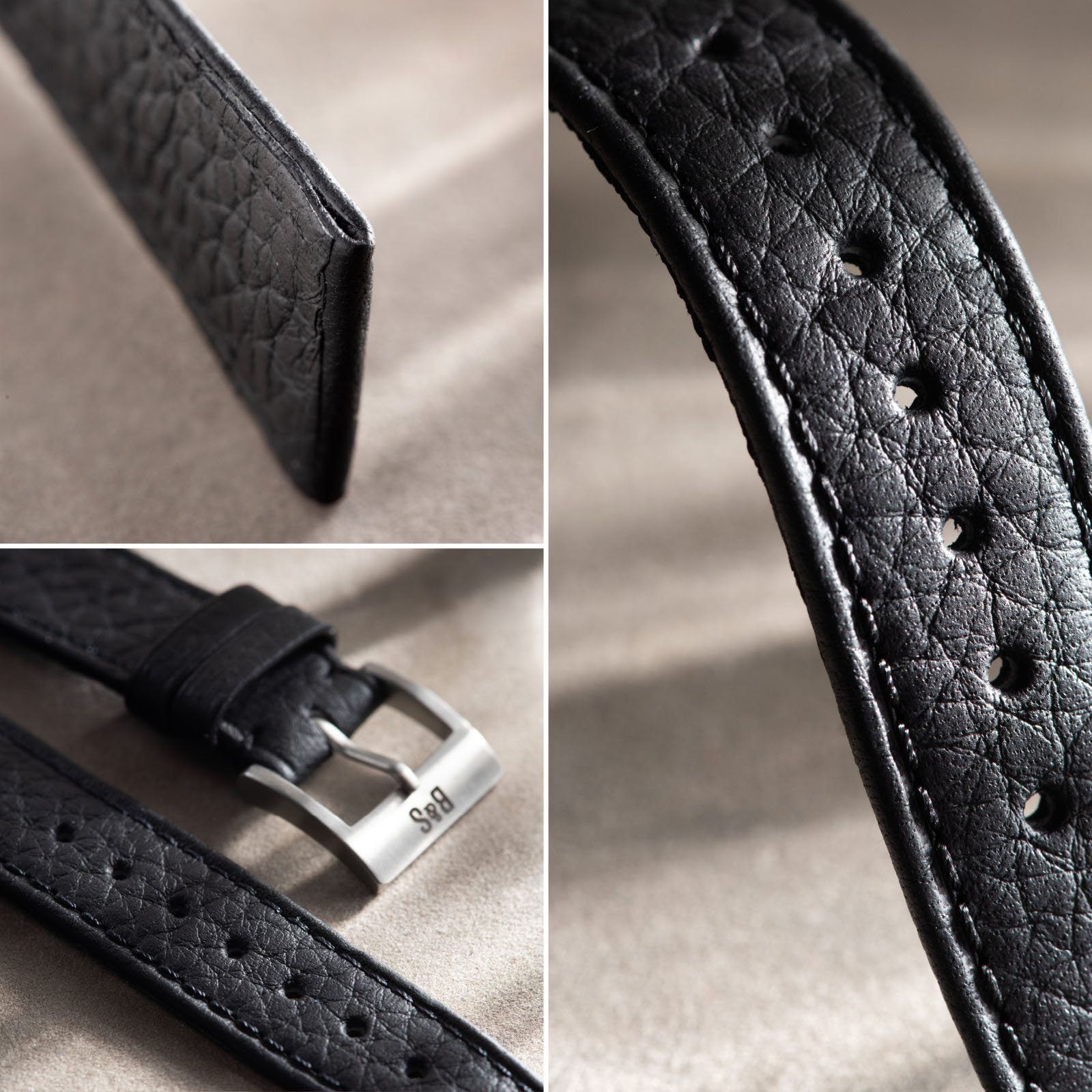 Taurillon Black Speedy Leather Watch Strap