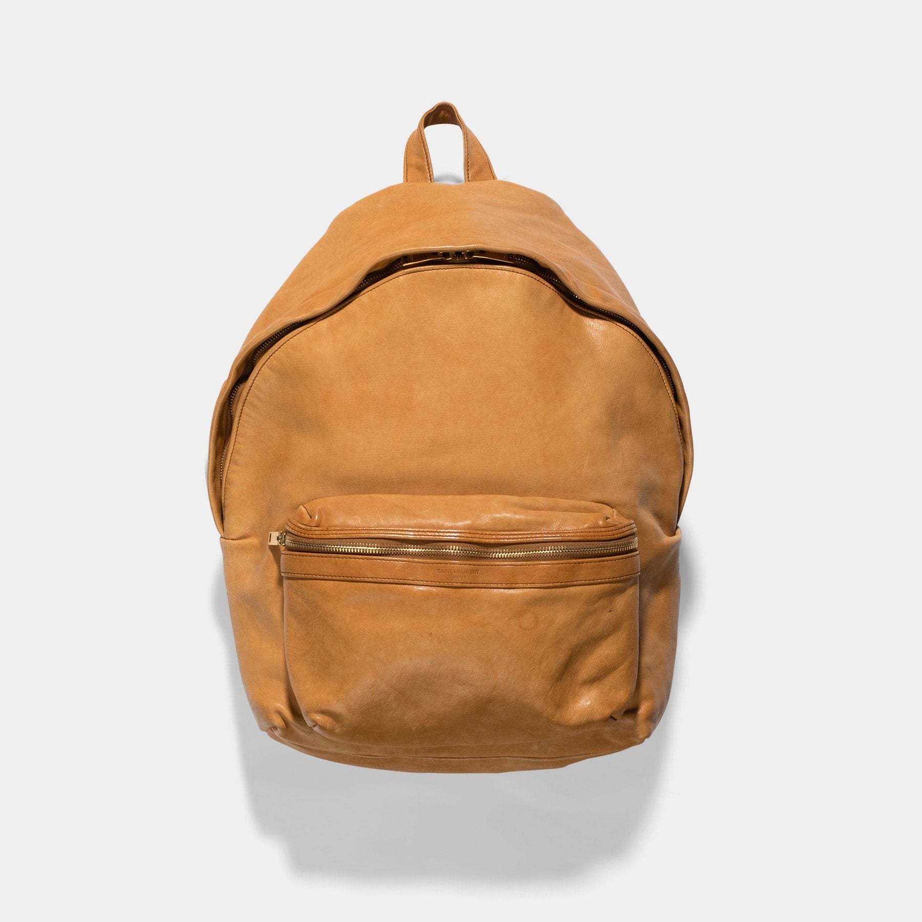 Saint laurent leather backpack hot sale