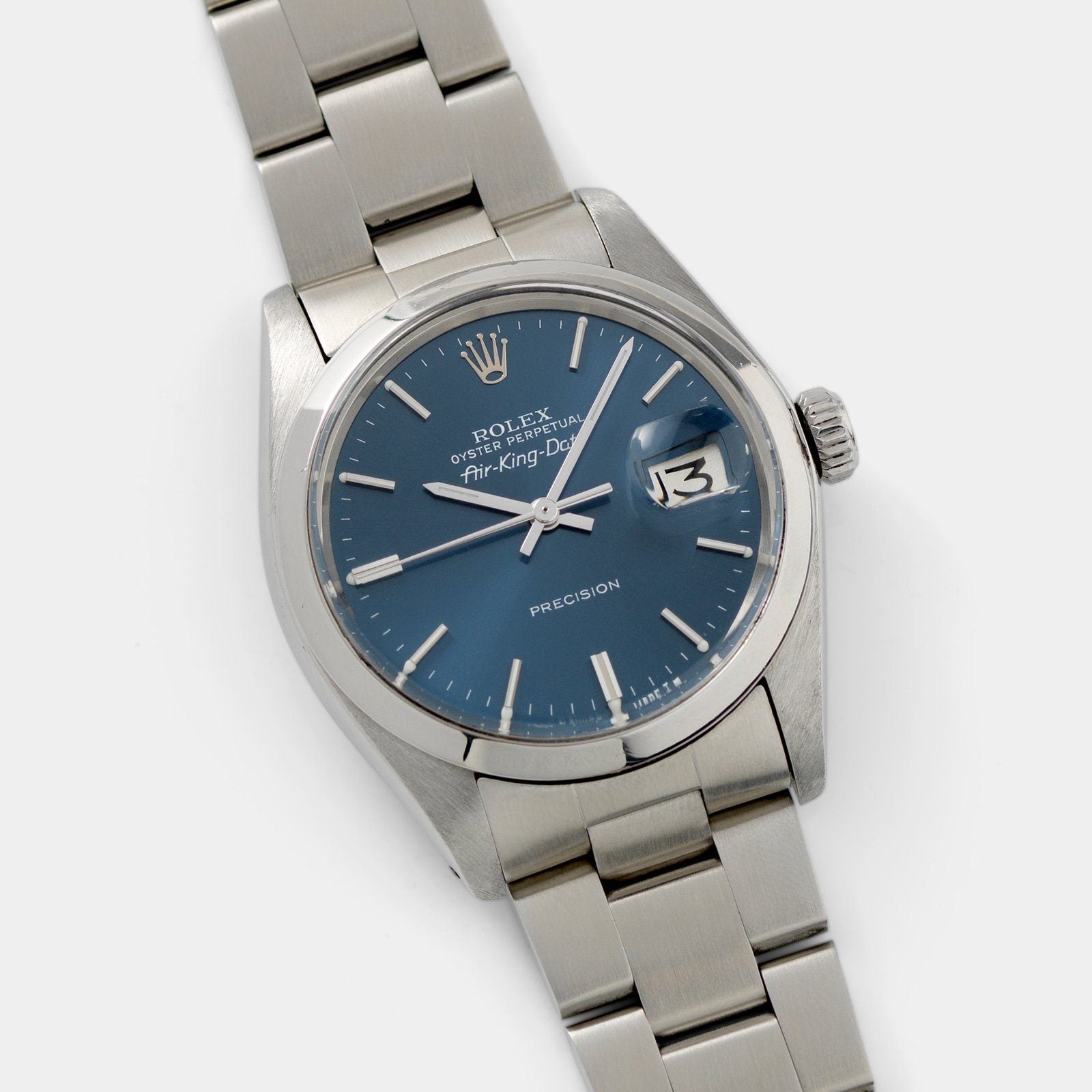Patronise trolley bus beskyttelse Rolex Air King Date Ref 5700 Blue Dial – Bulang and Sons