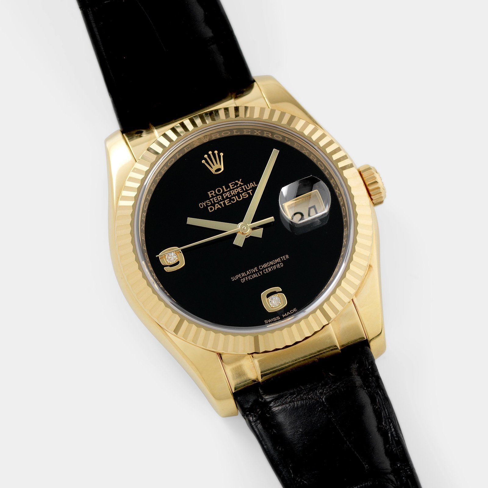 Rolex Datejust Black Dial Half Gold - Onyx Store