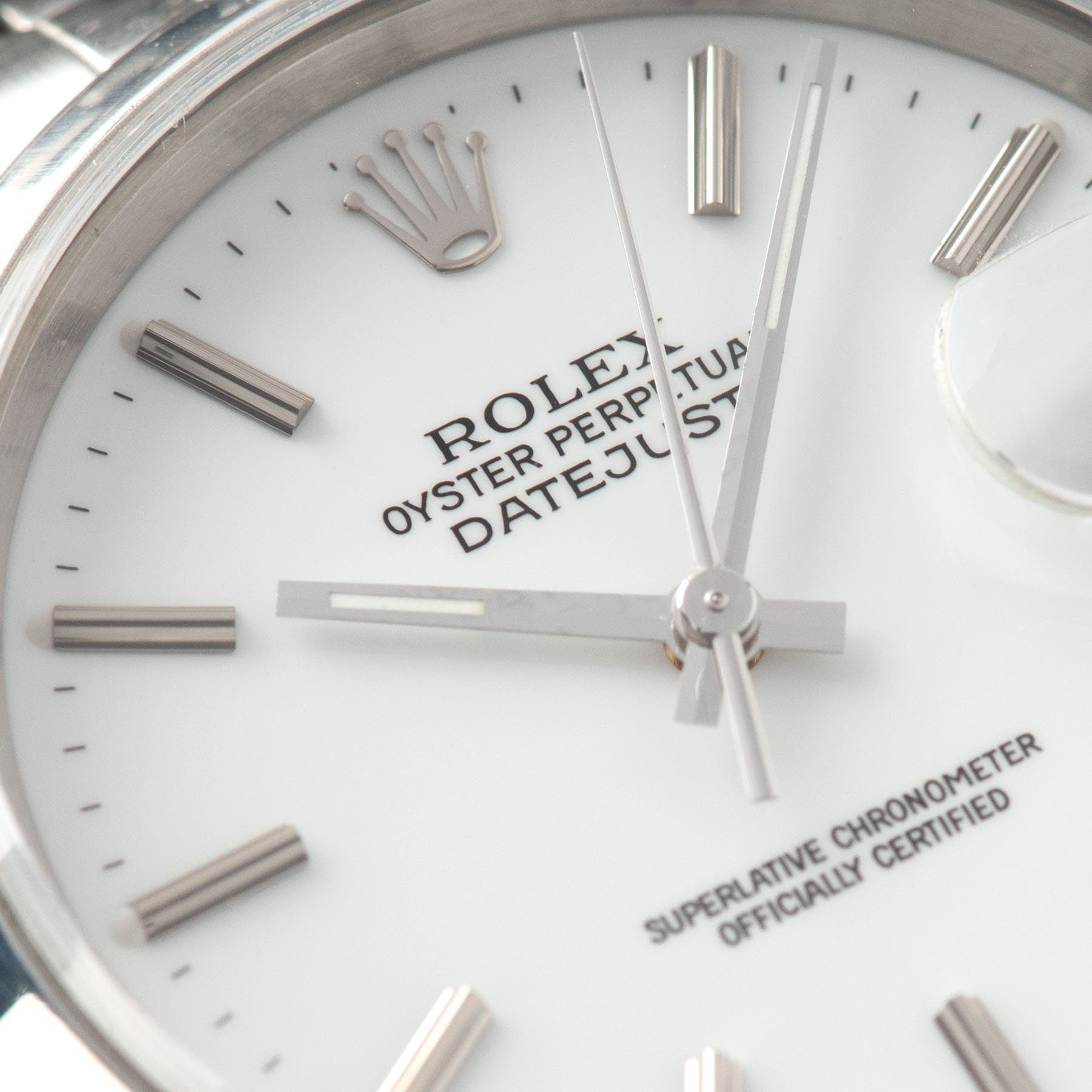 Rolex Datejust White Porcelain Dial Ref. 16220