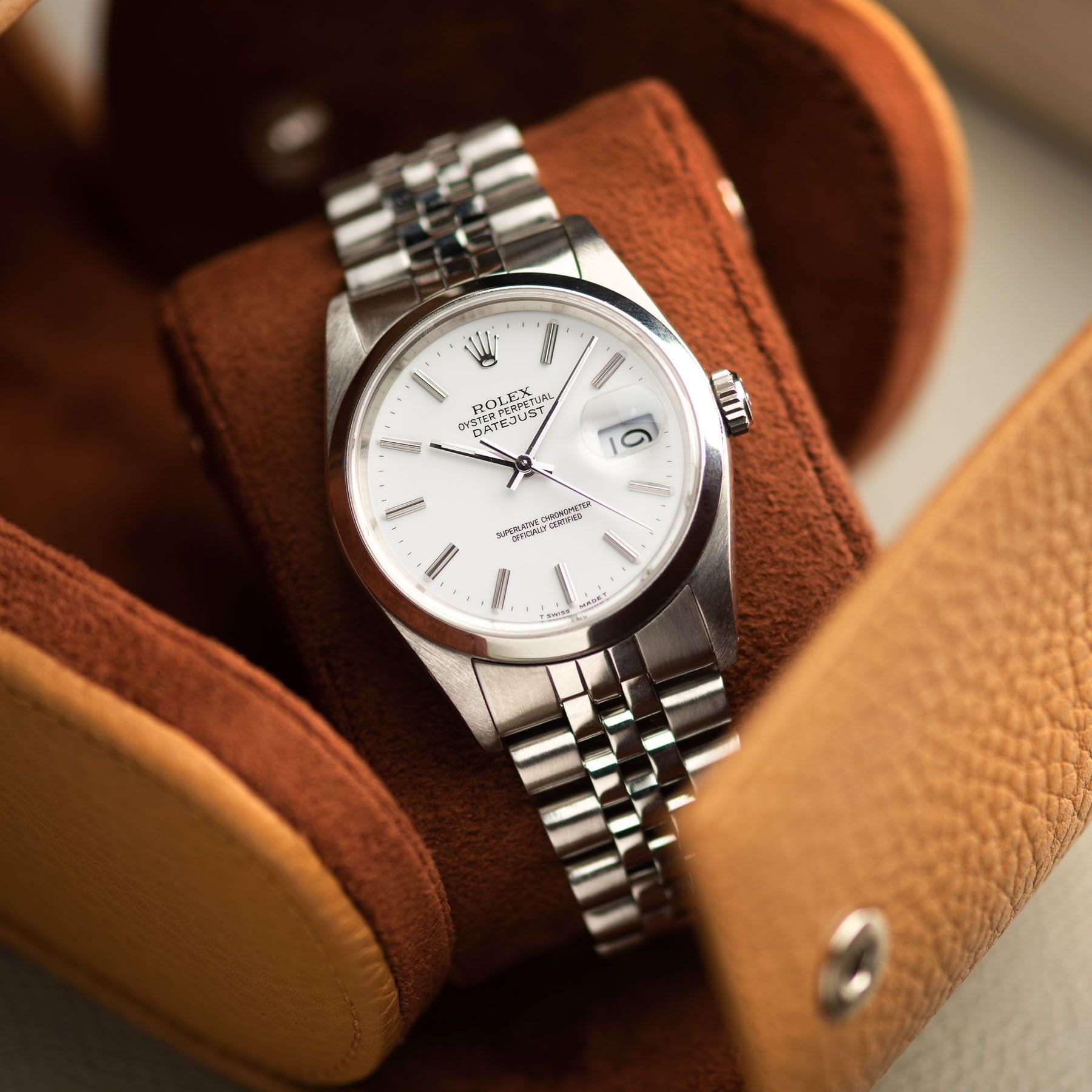 Rolex Datejust White Porcelain Dial Ref. 16220